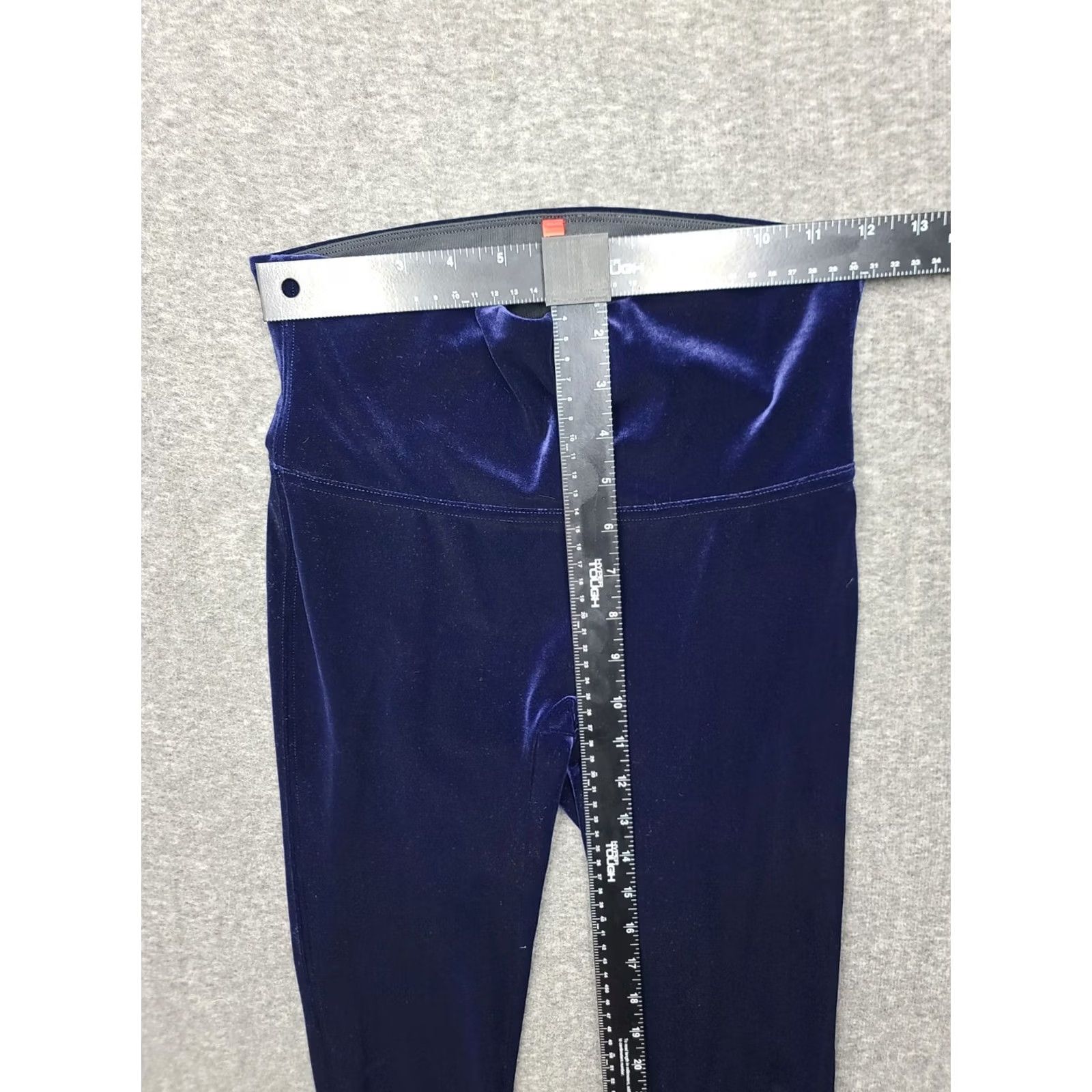 Spanx Spanx High Waisted Velvet Leggings Navy Blue Shaping Pants Women Medium M Size 32" / US 10 / IT 46 - 4 Thumbnail