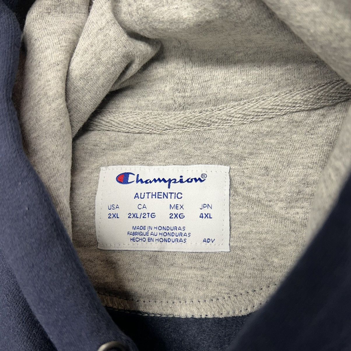 Champion NEW Champion Hoodie Sweatshirt Blue Logo Pocket Sweater Size US XXL / EU 58 / 5 - 10 Thumbnail