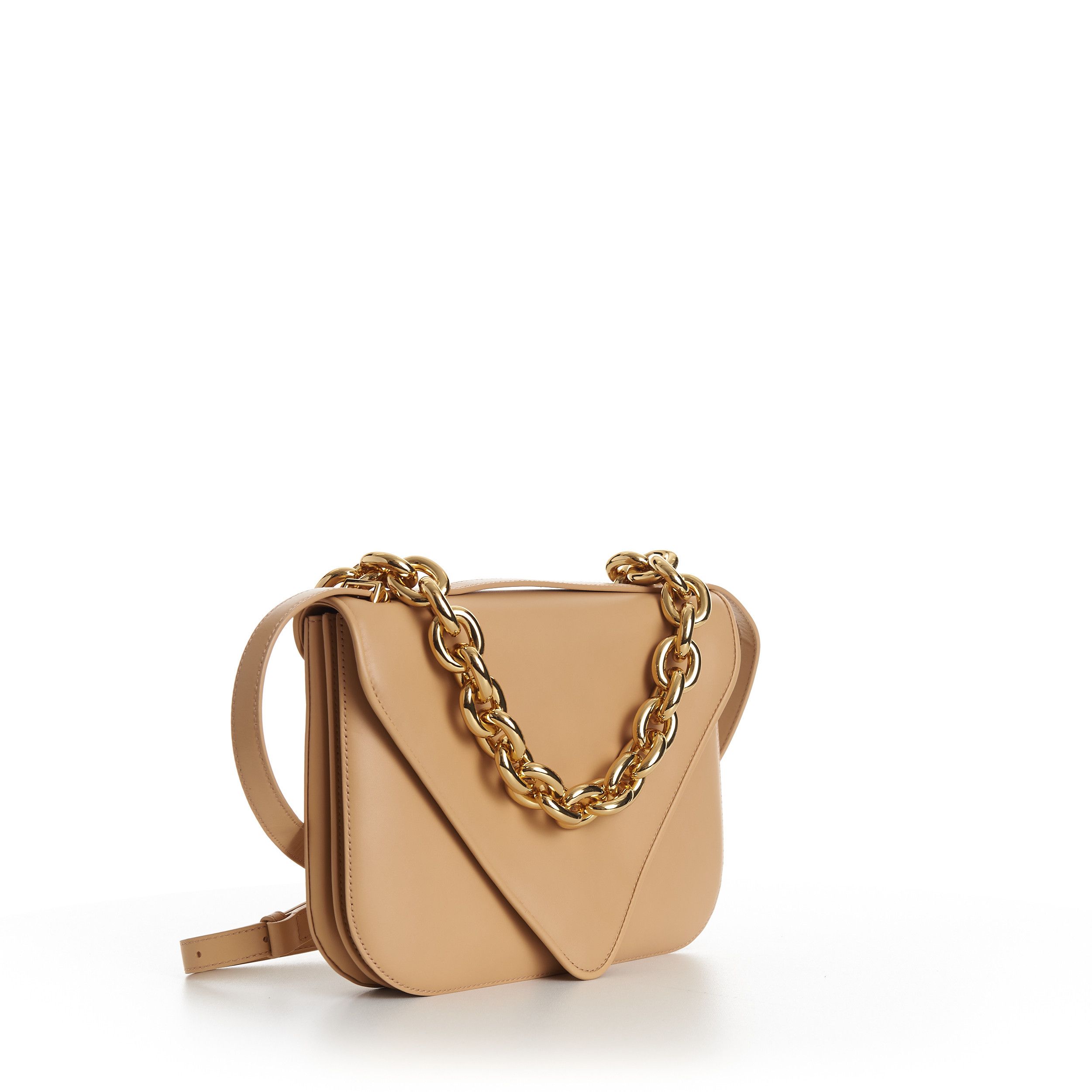 Bottega Veneta MOUNT Medium Envelope Chain Bag In Almond Leather Size ONE SIZE - 18 Thumbnail