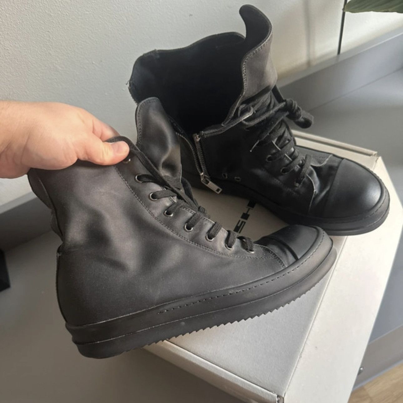 Rick Owens Rick Owens Triple Black Ramones Size US 9.5 / EU 42-43 - 3 Thumbnail