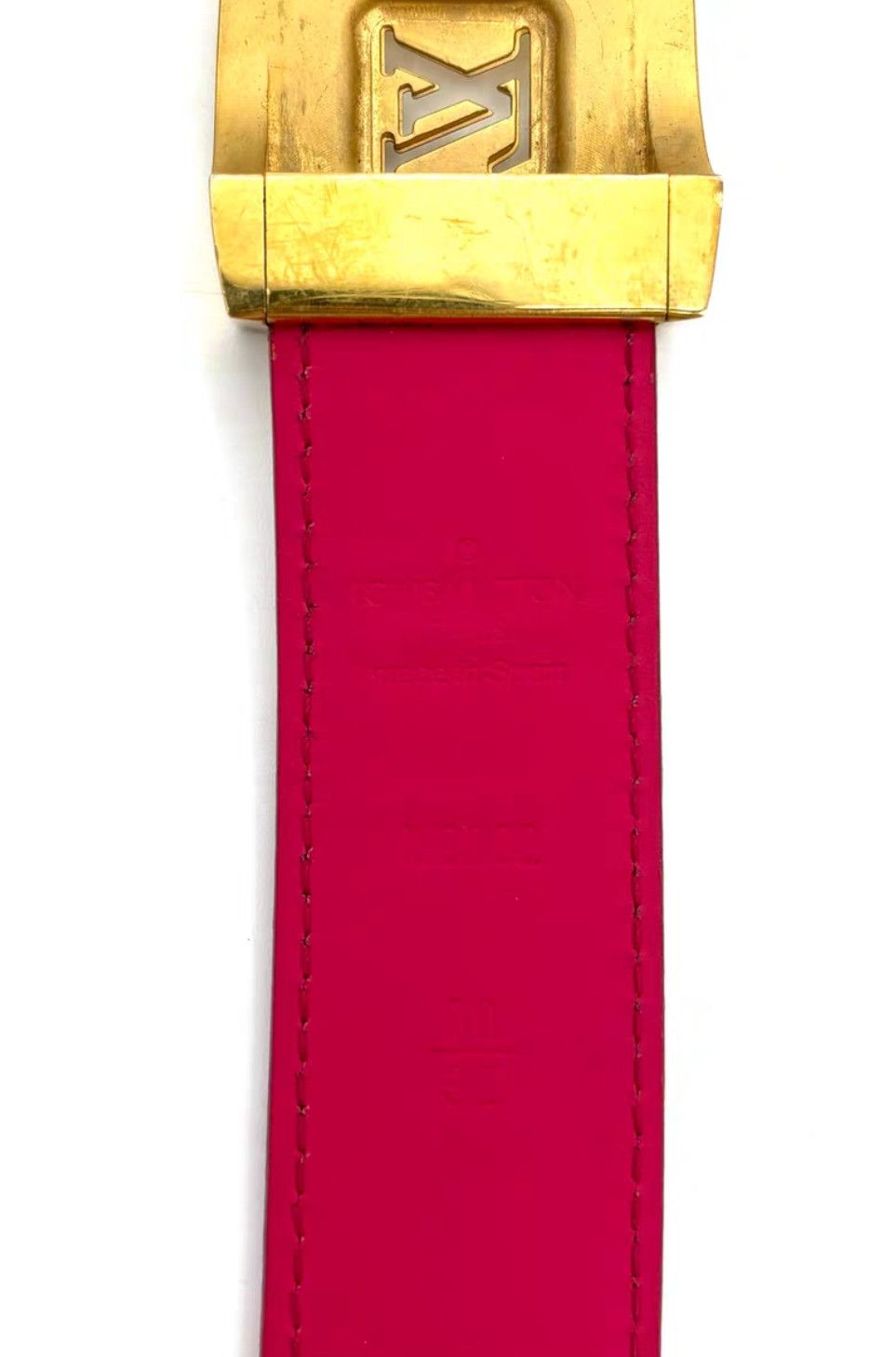Louis Vuitton Louis Vuitton Multicolor Leather Belt with Gold Buckle Size ONE SIZE - 8 Thumbnail