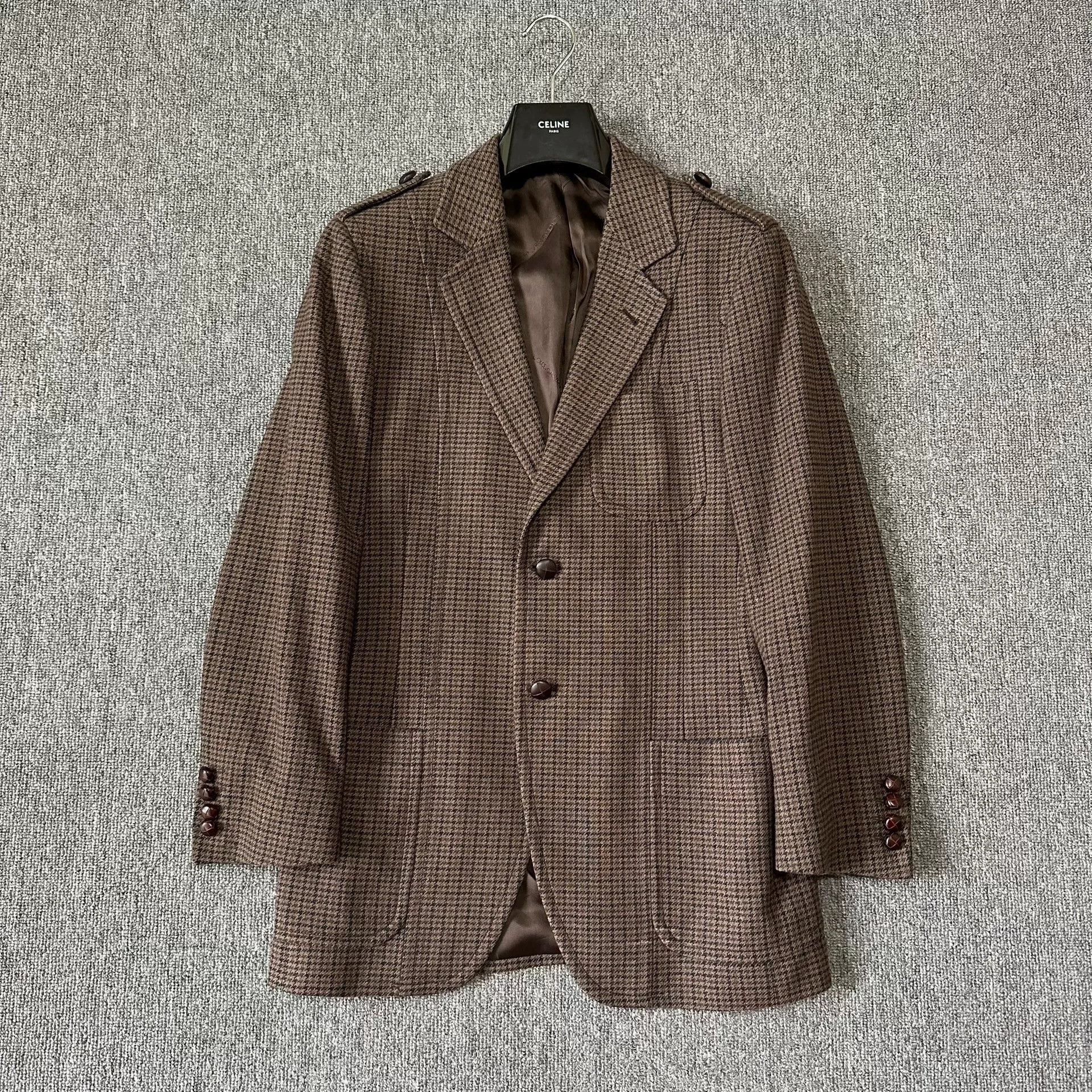 Dolce & Gabbana Dolce Gabbana Houndstooth Wool Blazer Size US M / EU 48-50 / 2 - 1 Thumbnail