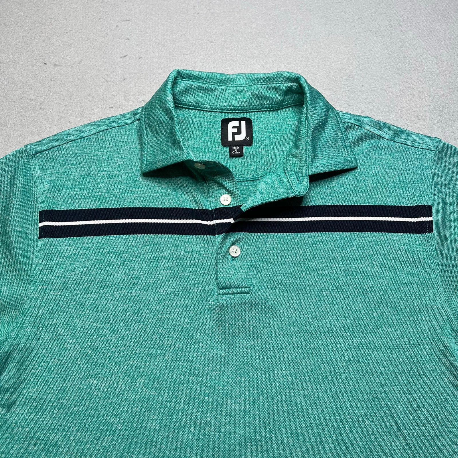 Footjoy FootJoy FJ Golf Polo Shirt Men’s Medium Green Striped sport Size US M / EU 48-50 / 2 - 2 Thumbnail