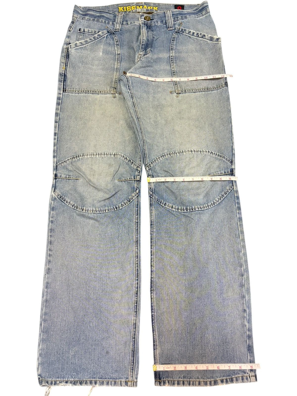 Acne Studios Vintage Kissmark Faded Wash Distress Baggy Jeans Size 35" - 8 Thumbnail