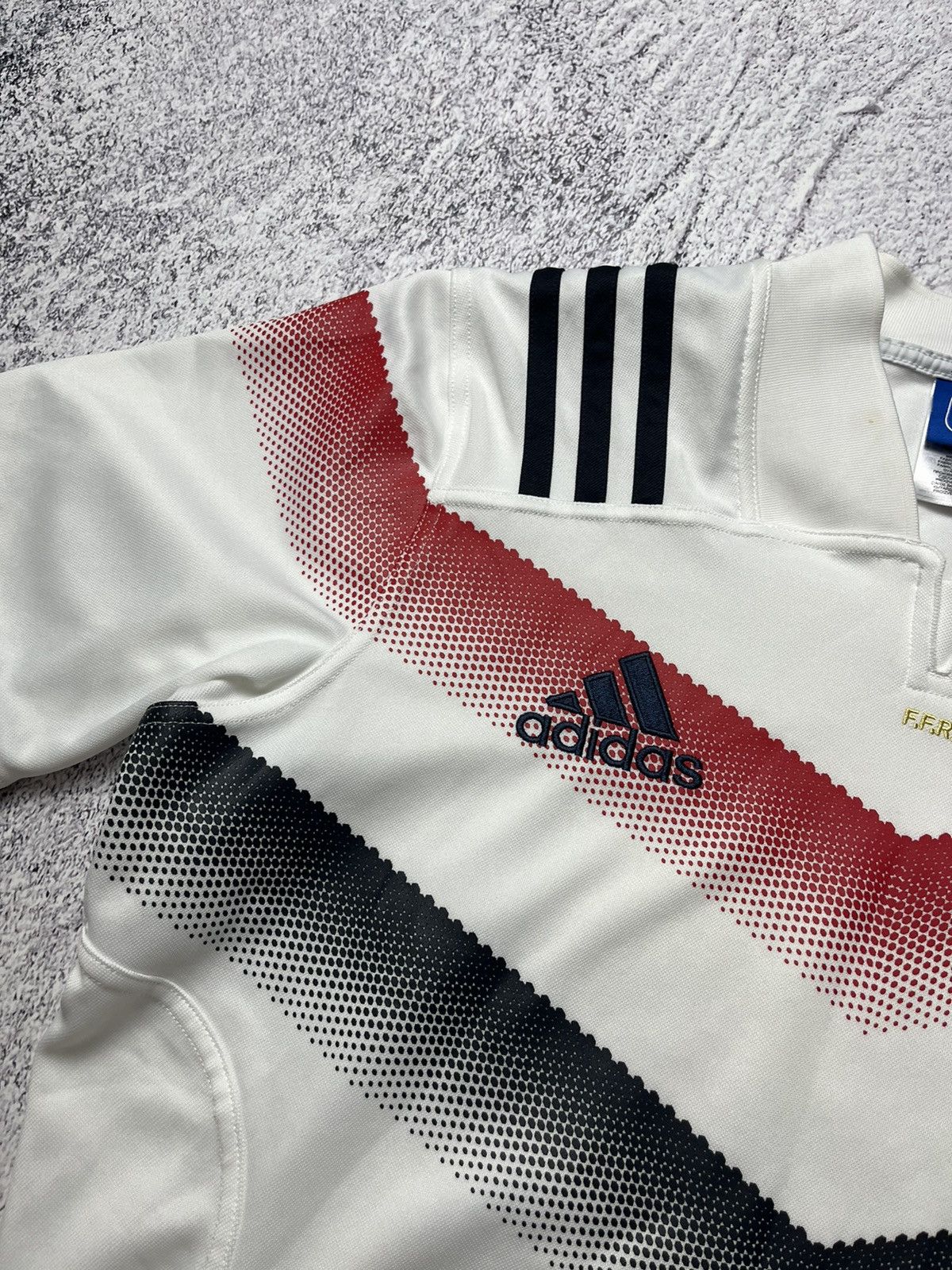 Adidas Vintage ADIDAS FFR 2018 Rugby Jersey ADIDAS FFR White Away Size US XL / EU 56 / 4 - 7 Thumbnail