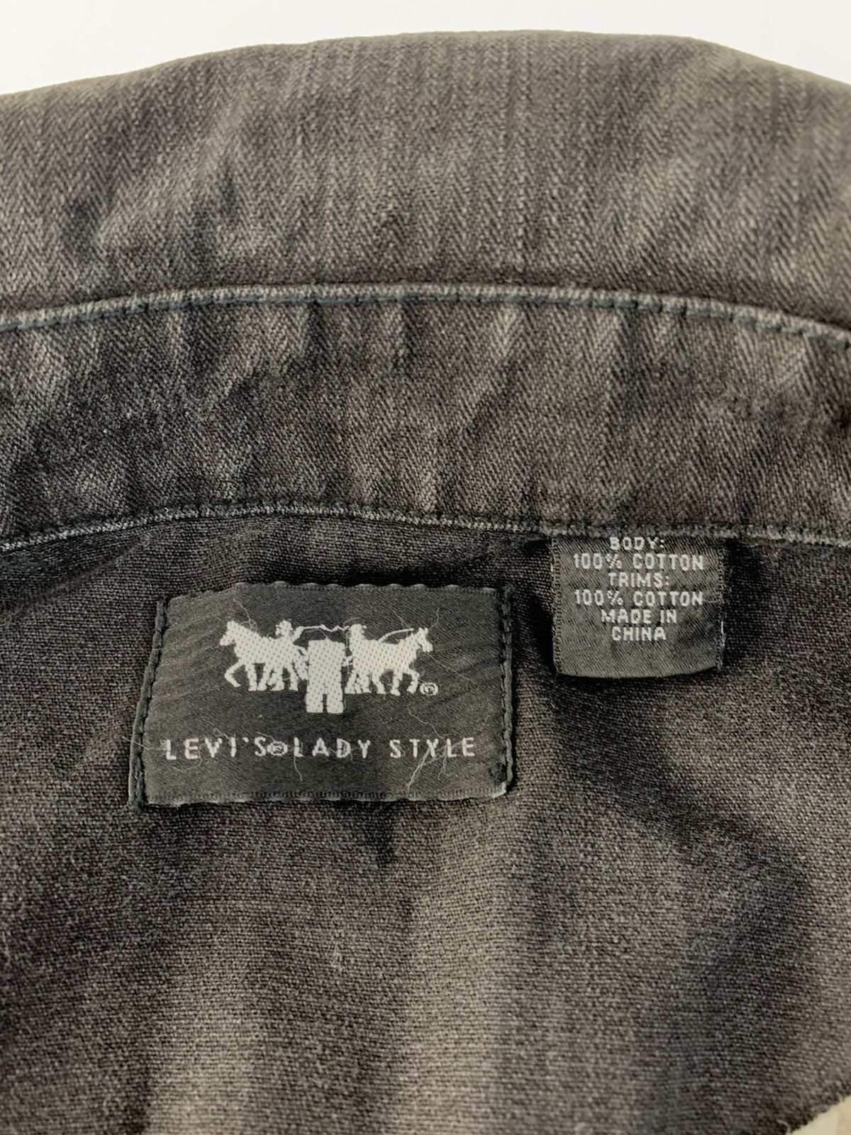 Levi's 90s Levis Lady Style Ball Denim Peacoat Jacket Size L / US 10 / IT 46 - 5 Thumbnail