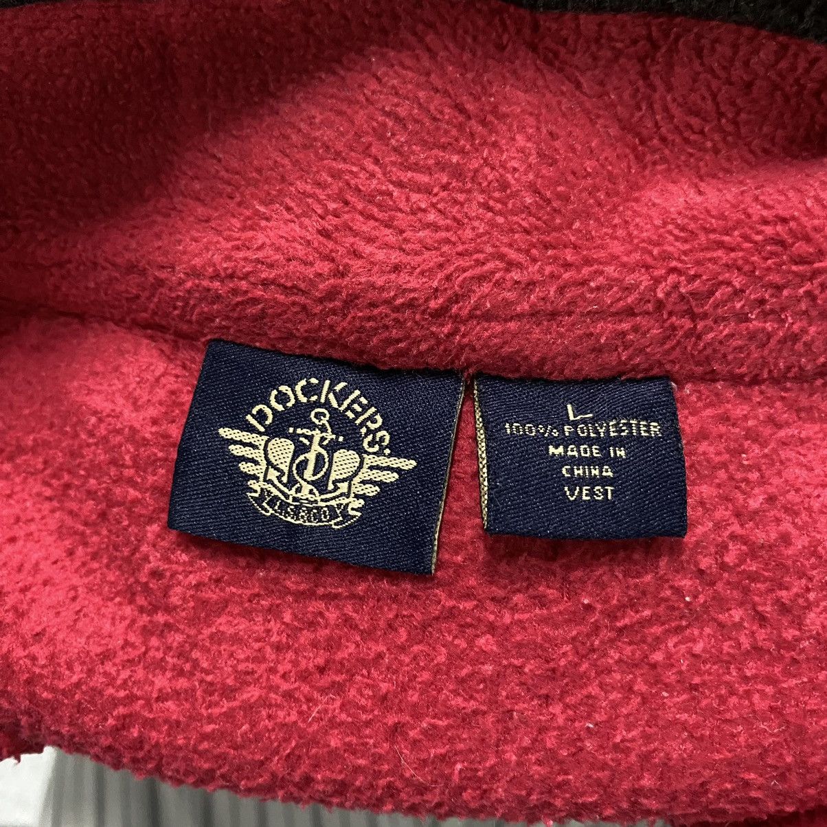 Dockers DOCKERS USA Full Zipper Outdoor Red Vest Fleece Sweatshirt Size US L / EU 52-54 / 3 - 5 Thumbnail