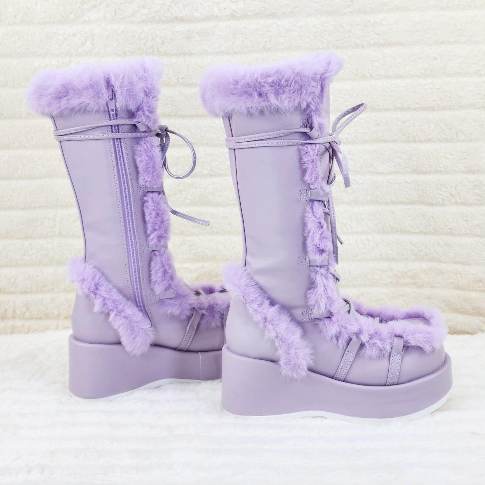 Other Cubby 311 Stomper Lilac Purple Platform Pastel Goth Punk Cal Size US 11 / IT 41 - 4 Thumbnail