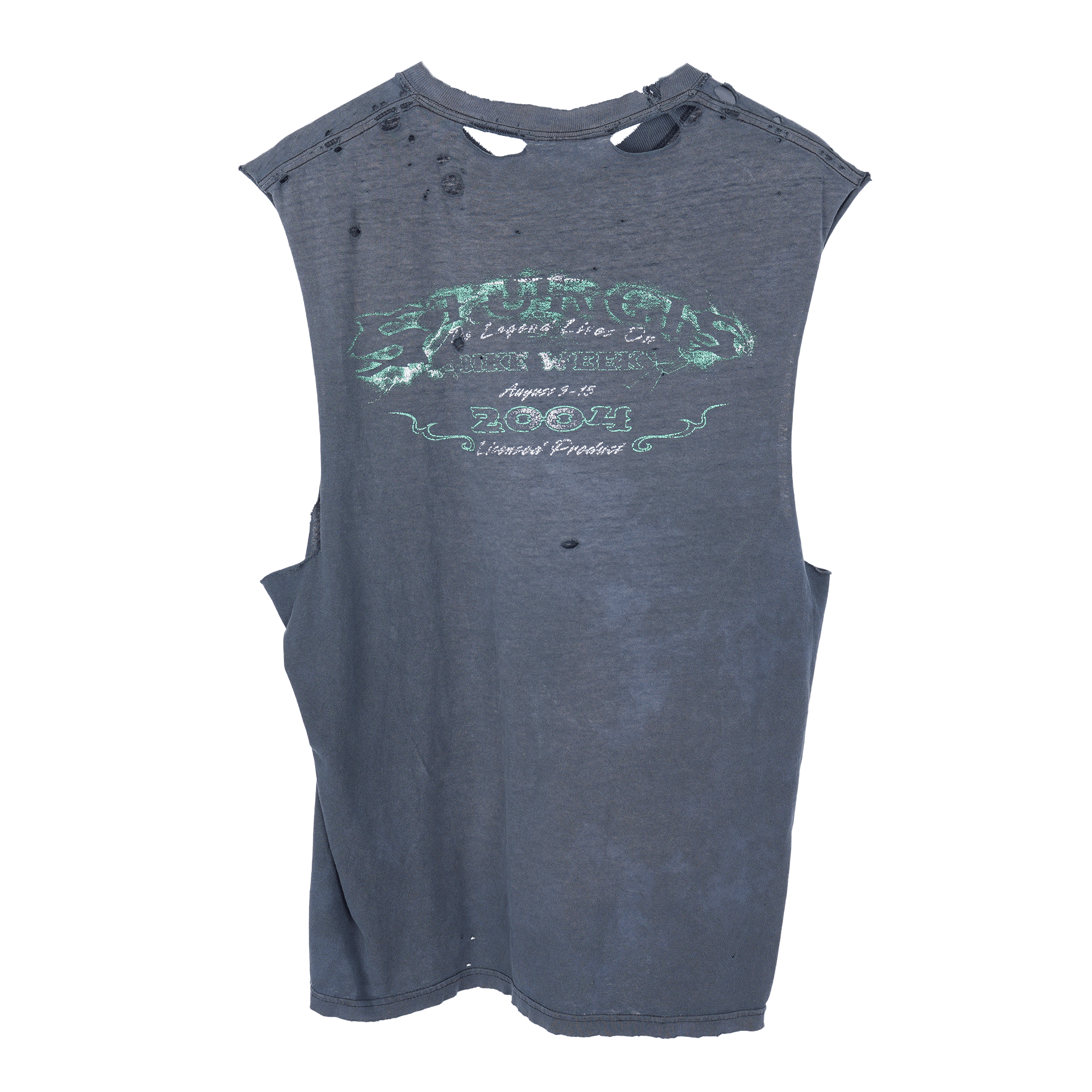 Vintage THRASHED STURGIS BIKE WEEK CUT OFF Size US XL / EU 56 / 4 - 2 Thumbnail