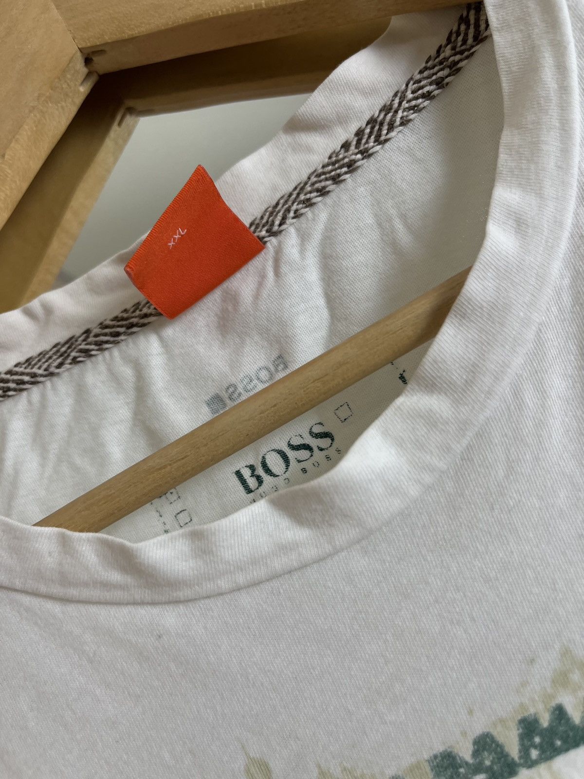 Hugo Boss BOSS Hugo Boss Slim Fit Abstract Graphic Tee White Size US XXL / EU 58 / 5 - 4 Thumbnail