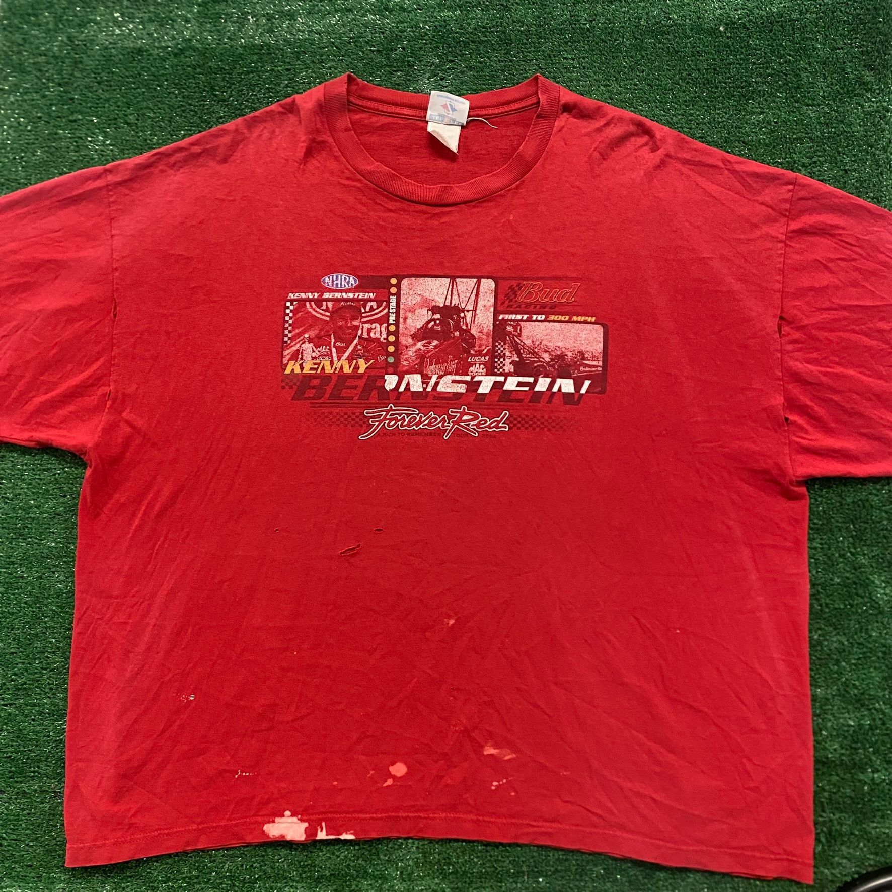 NASCAR Vintage 90s NHRA Drag Racing Budweiser Kenny Bernstein Tee Size US XXL / EU 58 / 5 - 1 Thumbnail