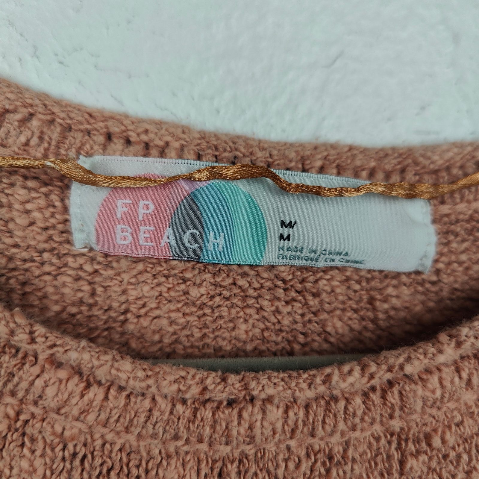Free People Free People Beach Tank Top Womens Medium Tan Salmon Knit Size M / US 6-8 / IT 42-44 - 4 Thumbnail