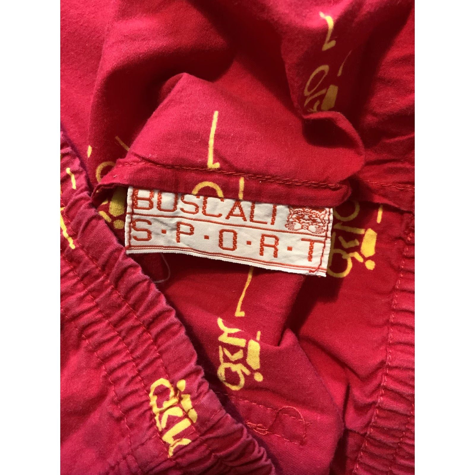 Vintage VINTAGE 80s Boscali Sport Cycling Bike Red AOP Cotton Swim Trunk Shorts M Mens? Size US 31 - 4 Thumbnail