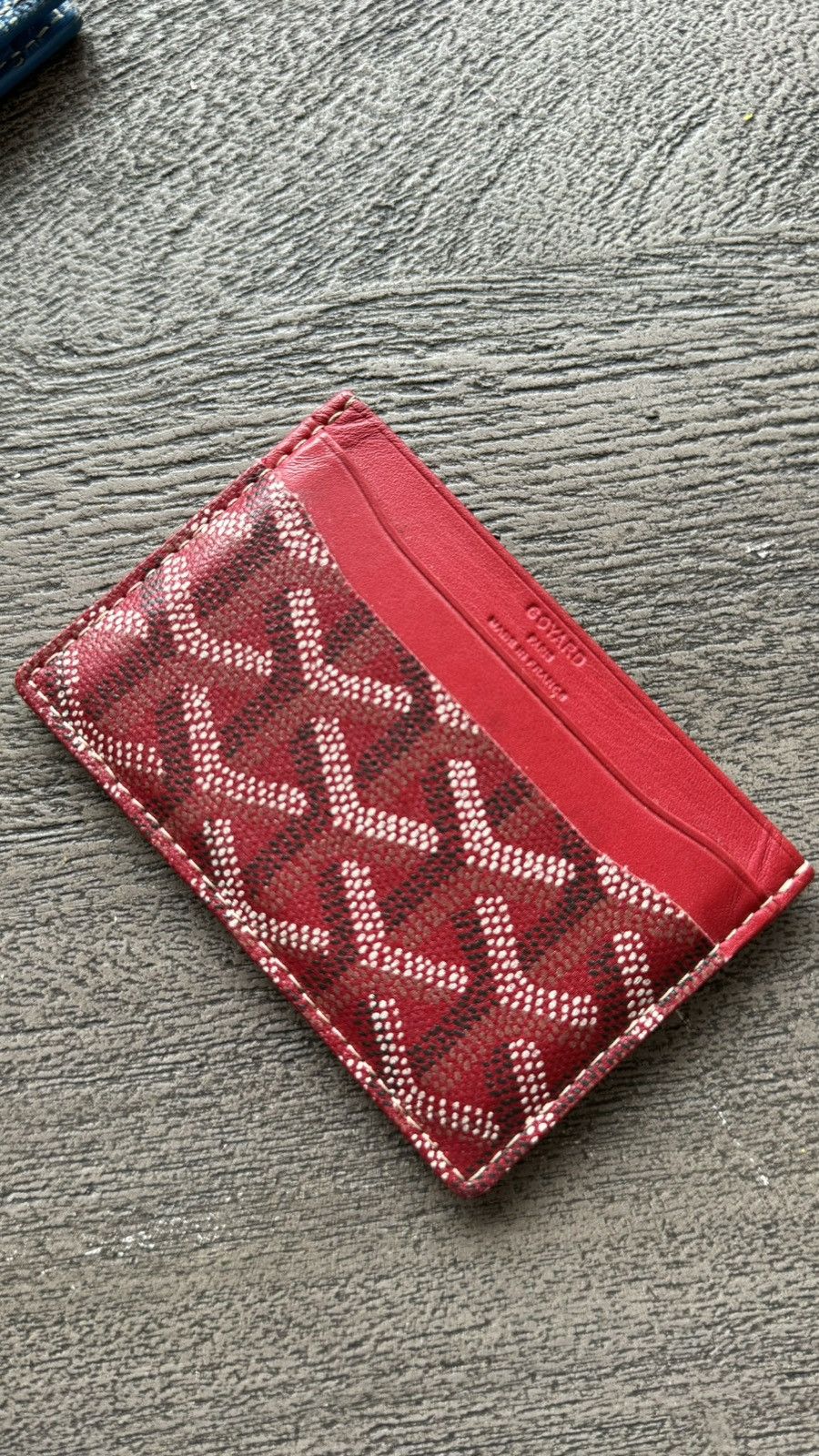image of Used Goyard Card Holder in Red, Men's