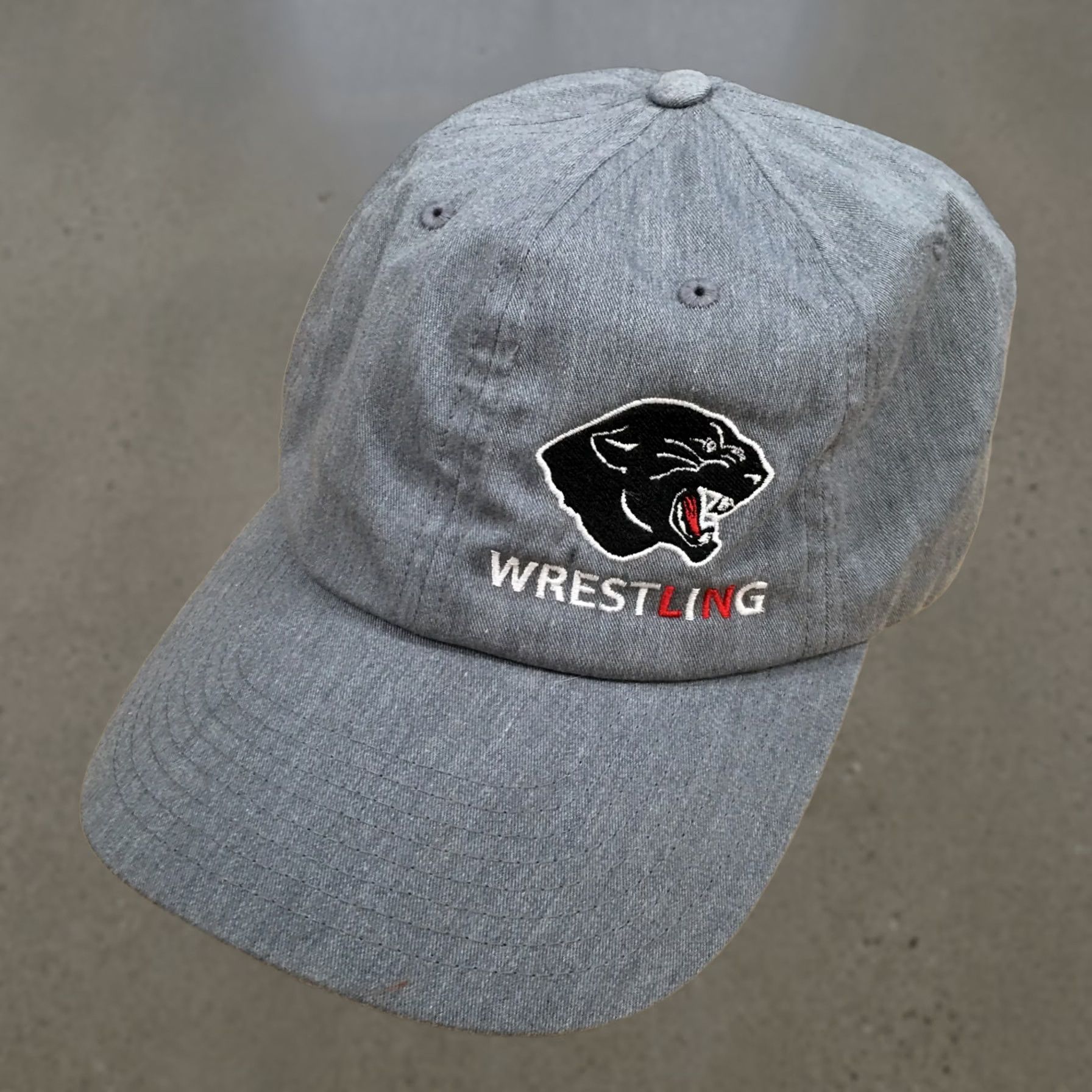 Vintage Richardson Wrestling Baseball Cap Unisex OS Gray Curved Brim Embroidered Logo Cap Size ONE SIZE - 1 Thumbnail