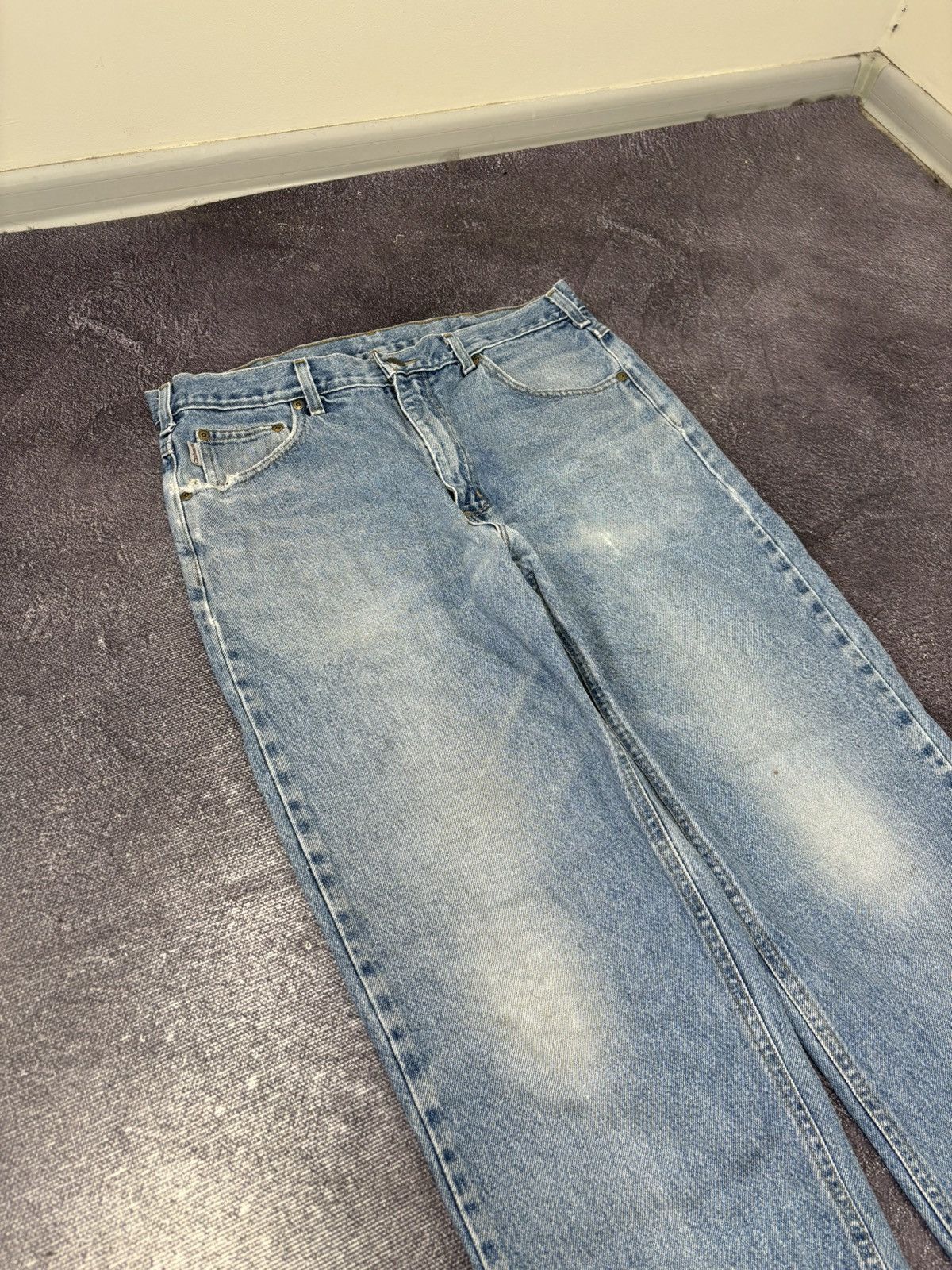 Carhartt Vintage 90s Carhartt USA Faded Washed Baggy Jeans Size US 36 / EU 52 - 5 Thumbnail