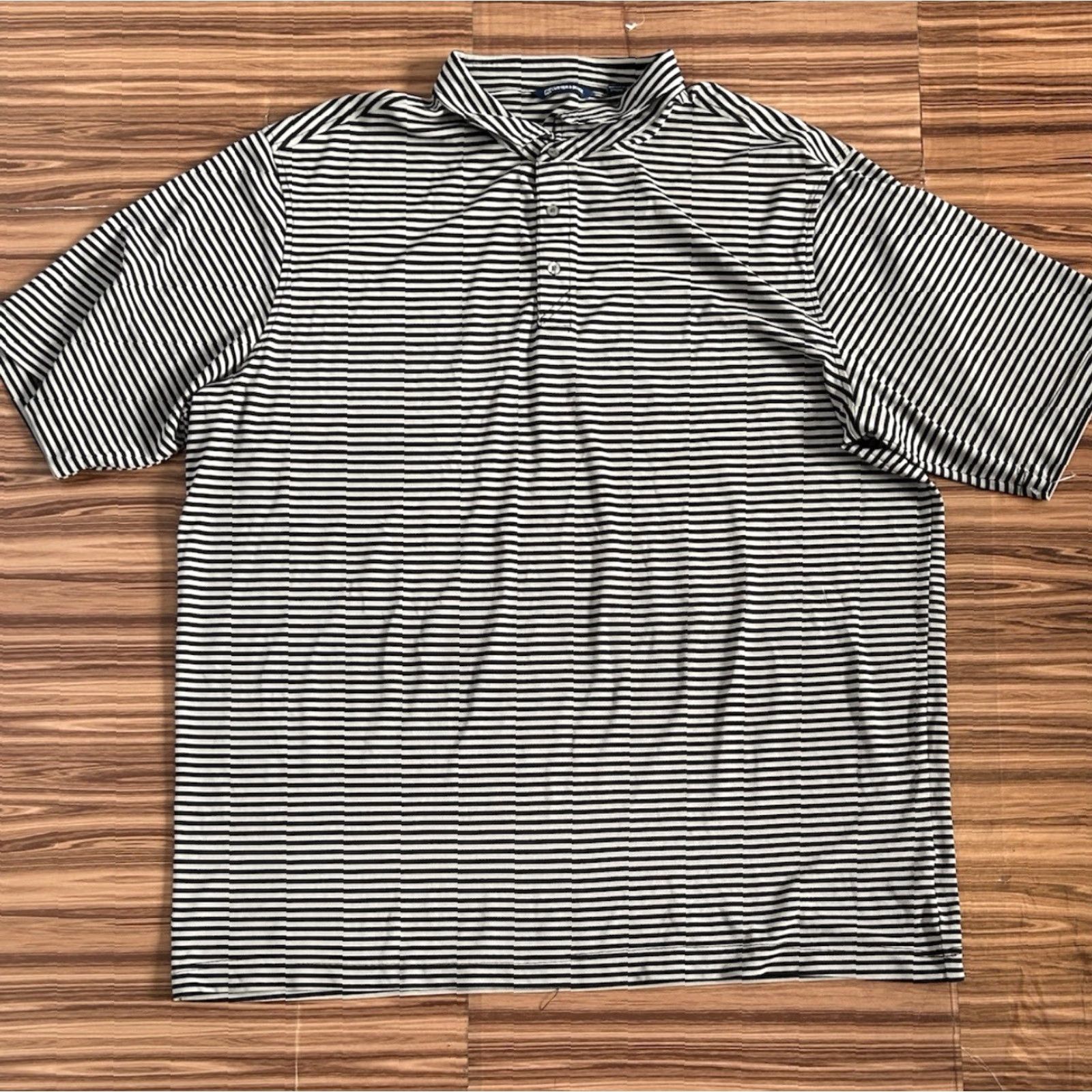 Cutter & Buck Cutter & Buck Golf Polo Shirt Gray Black Stripes 3XT Mens Size US XXL / EU 58 / 5 - 2 Thumbnail