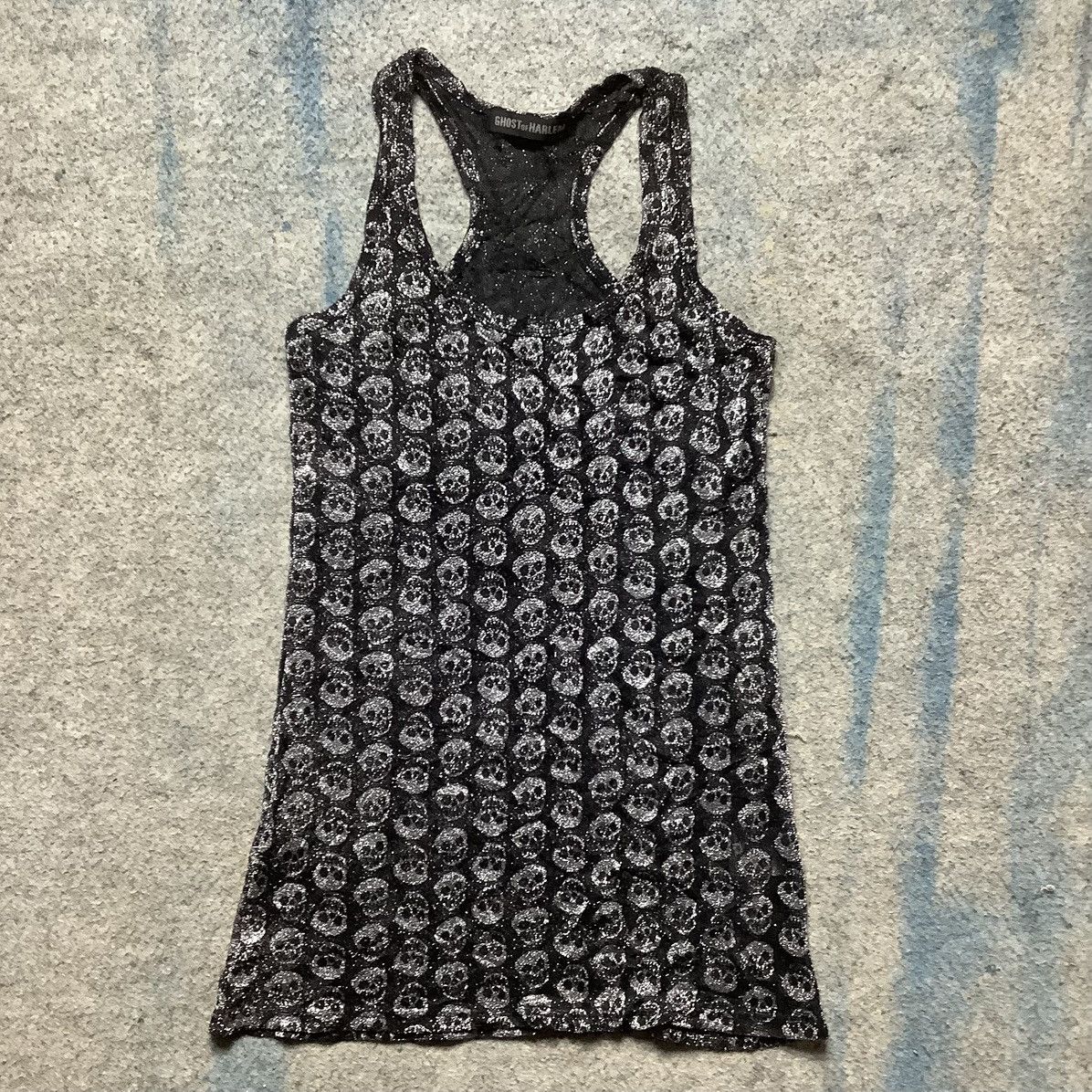 If Six Was Nine × Japanese Brand × Le Grande Bleu (L.G.B.) Japanese Brand Ghost of Harlem Skulls Tank Top Size ONE SIZE - 1 Thumbnail