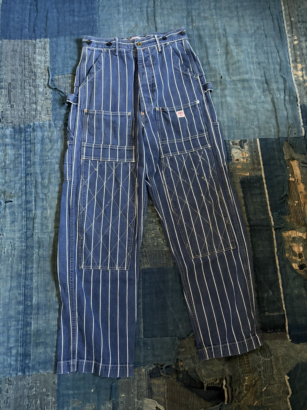 Kapital KAPITAL Double Knee Lumber Pants stripe Size US 30 / EU 46 - 1 Thumbnail