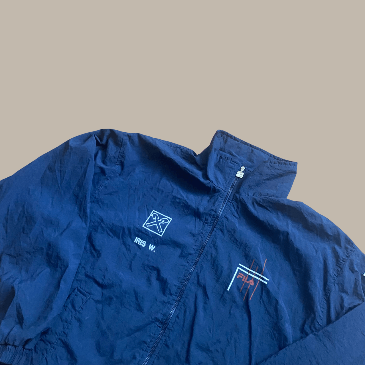 Fila Vintage Fila Windbreaker Bomber made in Italy Navy Nylon Size US M / EU 48-50 / 2 - 4 Thumbnail
