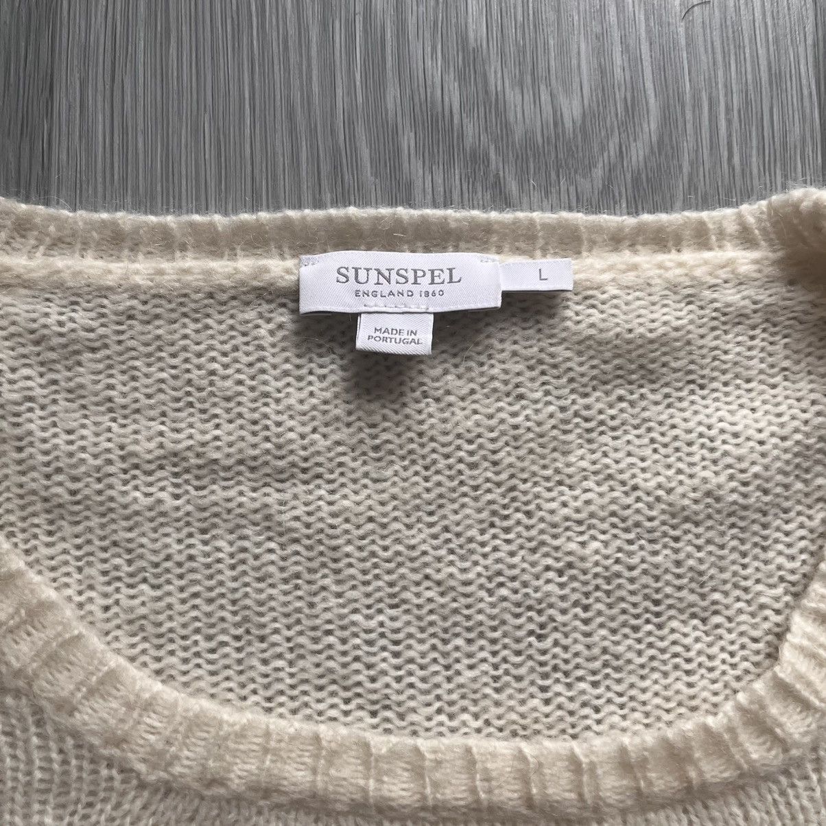 Sunspel Sunspel Alpaca Merino Wool Blend Cream Jumper Size L / US 10 / IT 46 - 2 Thumbnail