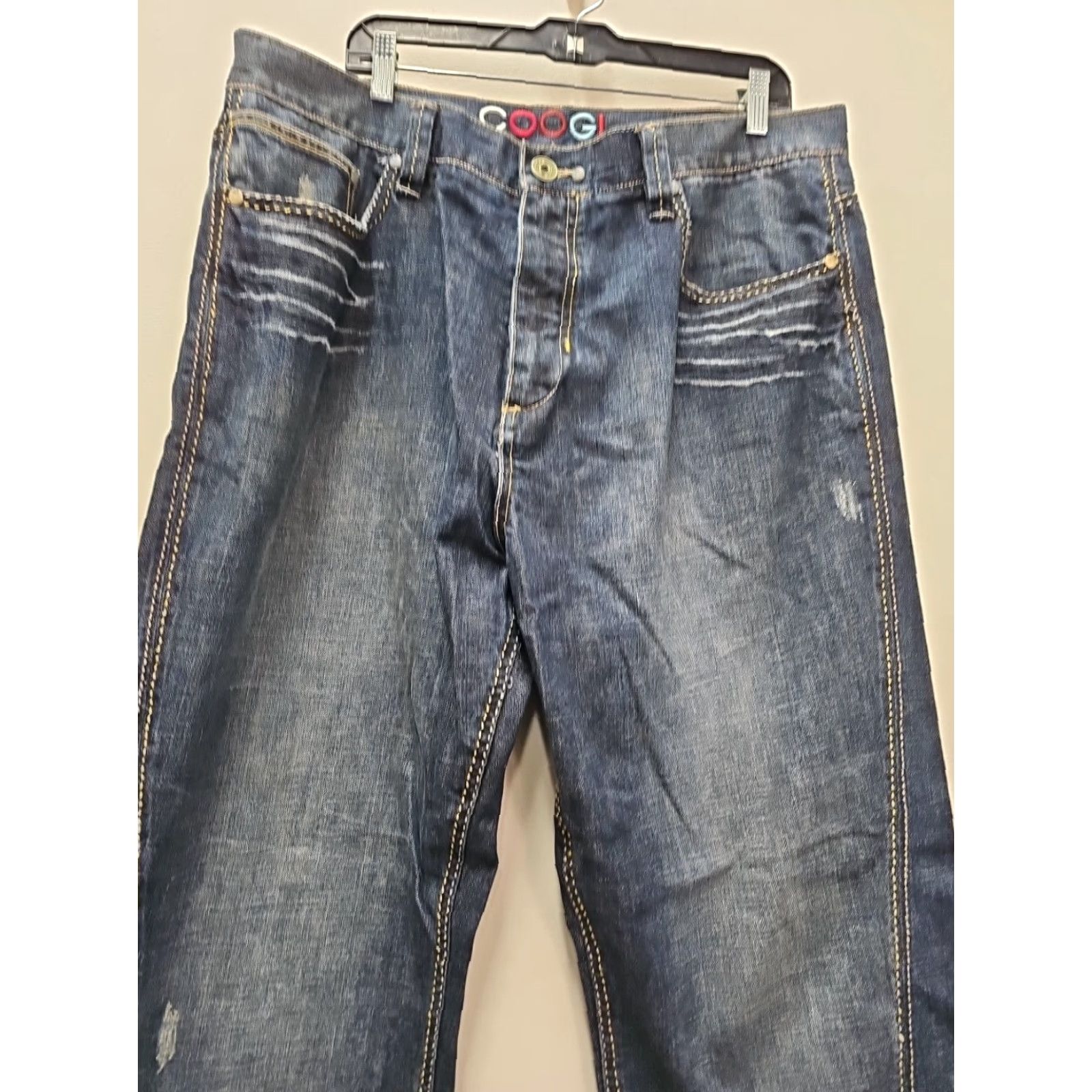 Coogi VINTAGE COOGI Men's Jeans BLUE Denim Relaxed Straight Leg Hip Hop Sz 40x34 Y2K Size US 40 / EU 56 - 6 Thumbnail