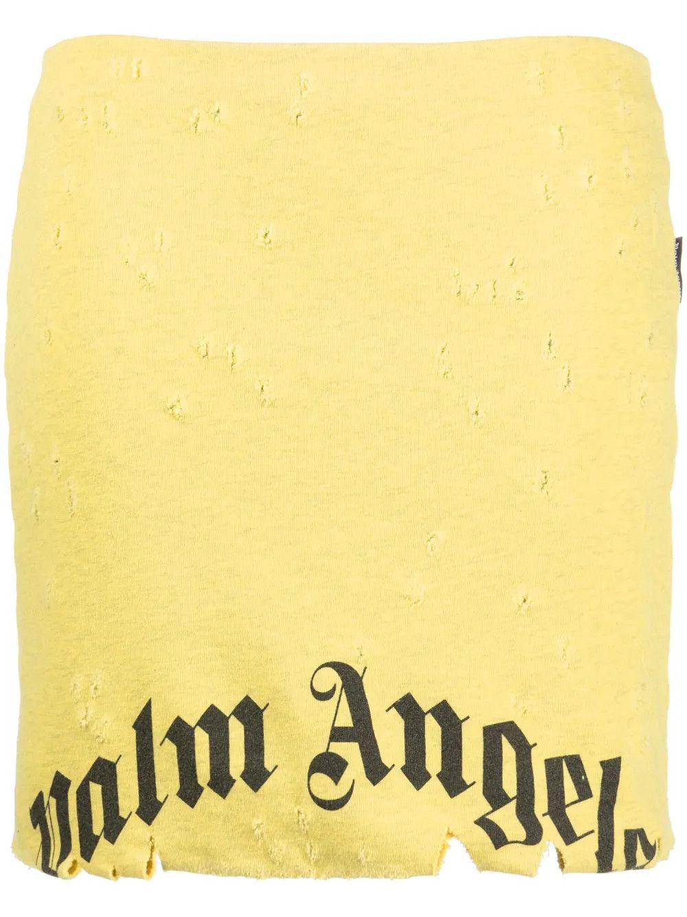 Palm Angels o1y1125 Mini Skirt in Yellow/Black Size 26" / US 2 / IT 38 - 1 Thumbnail