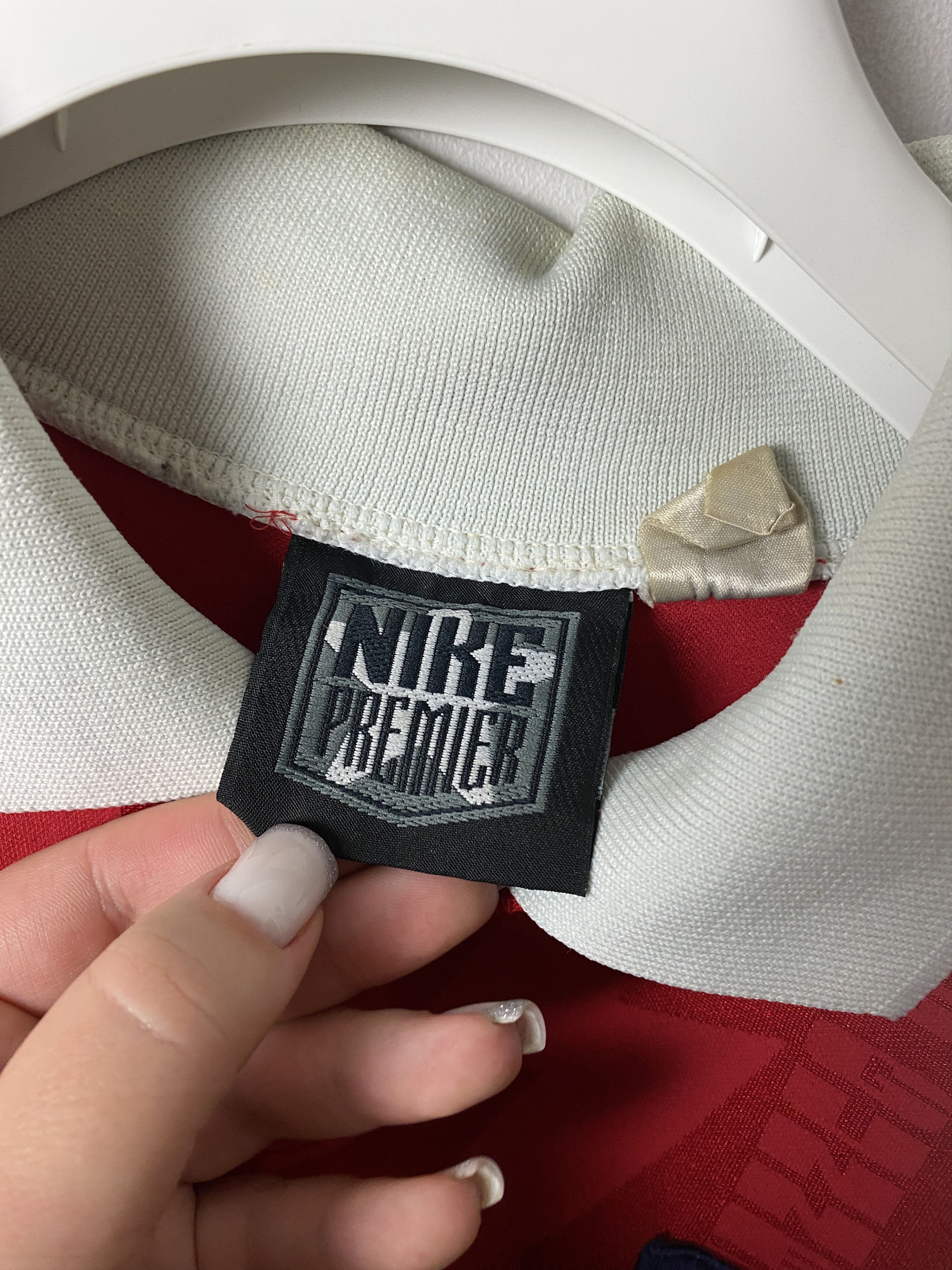 Nike × Vintage Arsenal Nike JVC Home Football Shirt 90s vintage blockcore Size US L / EU 52-54 / 3 - 3 Thumbnail