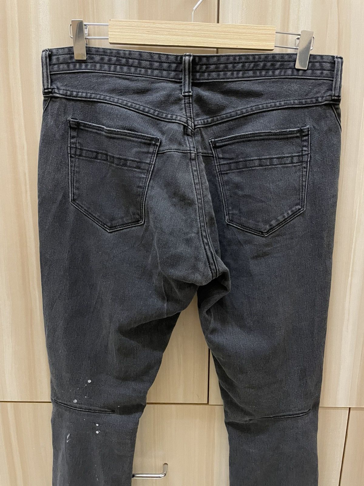 Number (N)ine Number Nine Denim Paint Splatter Distressed Black Wash Jeans Size US 33 - 8 Thumbnail