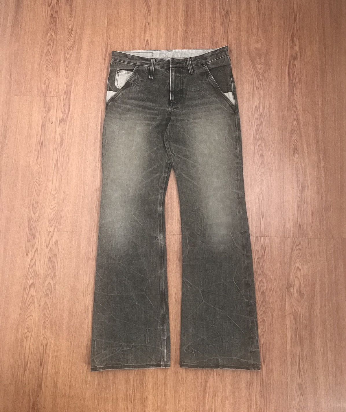 JUN MEN Junmen Lightning Flare Pants - Distressed Chic Size US 30 / EU 46 - 1 Thumbnail