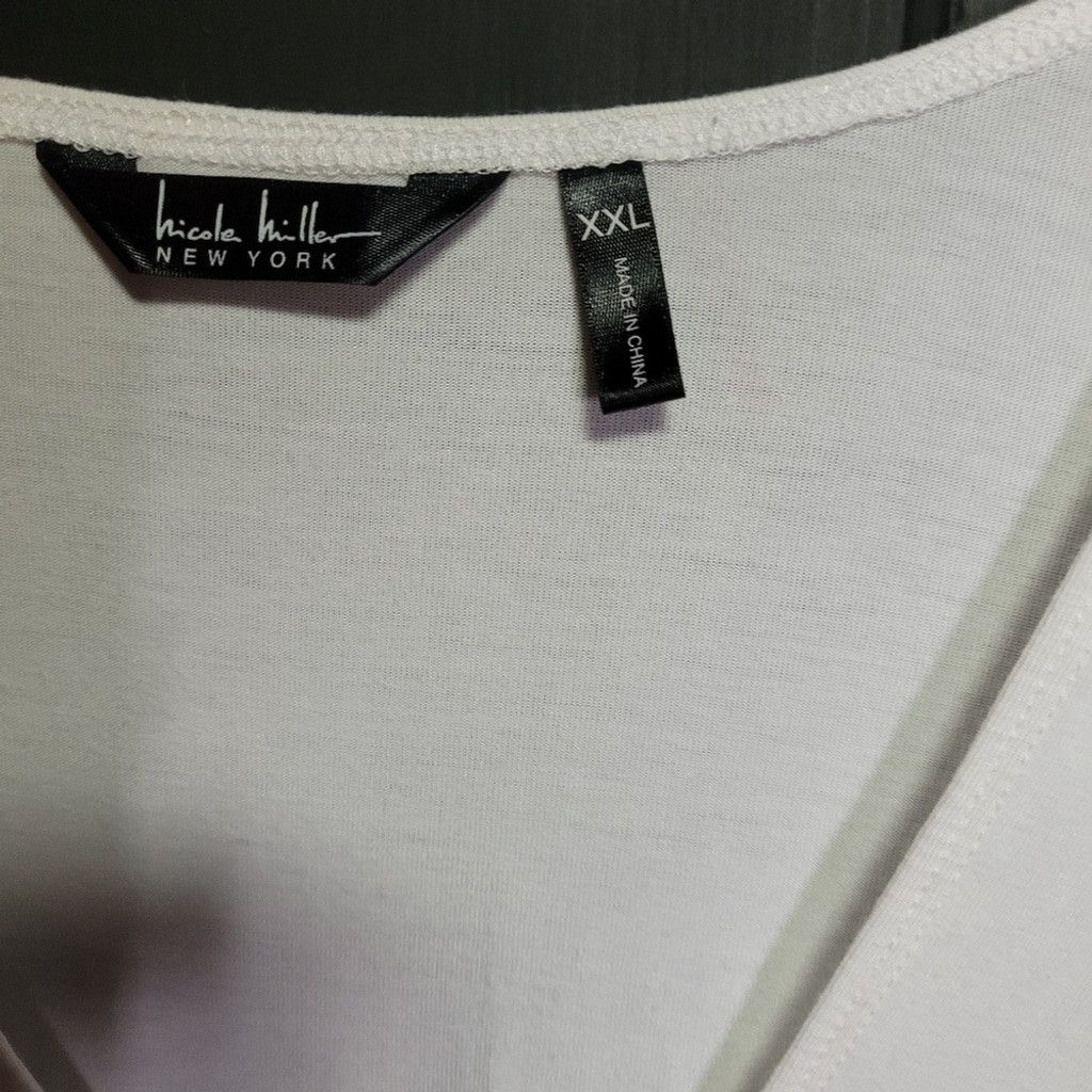 Nicole Miller Nicole Miller, white tee shirt dress, NWOT, Size XXL Size XL / US 12-14 / IT 48-50 - 2 Thumbnail