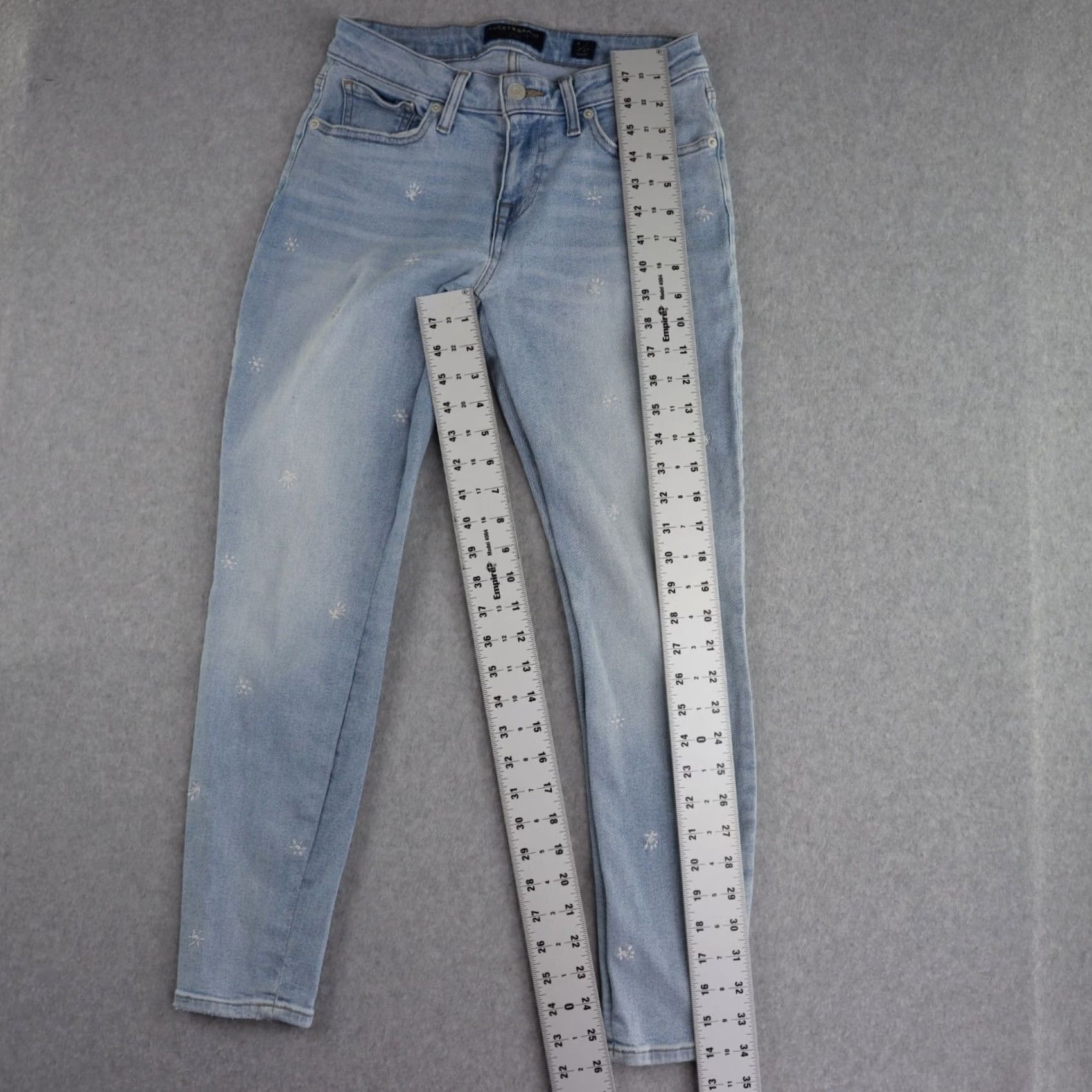 Lucky Brand Lucky Brand Womens Jeans Size 4/27 Low Rise Lolita Skinny Embroidered Denim Blue Pants Size 27" / US 4 / IT 40 - 4 Thumbnail