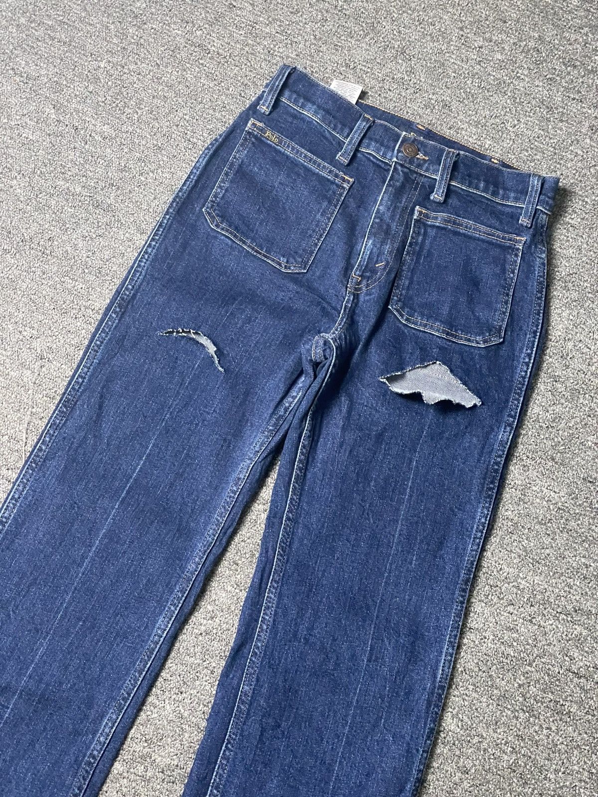 Polo Ralph Lauren × Vintage POLO RALPH LAUREN FRONT DOUBLE POCKET FLARE JEANS (103) Size 25" / US 0 / IT 36 - 2 Thumbnail