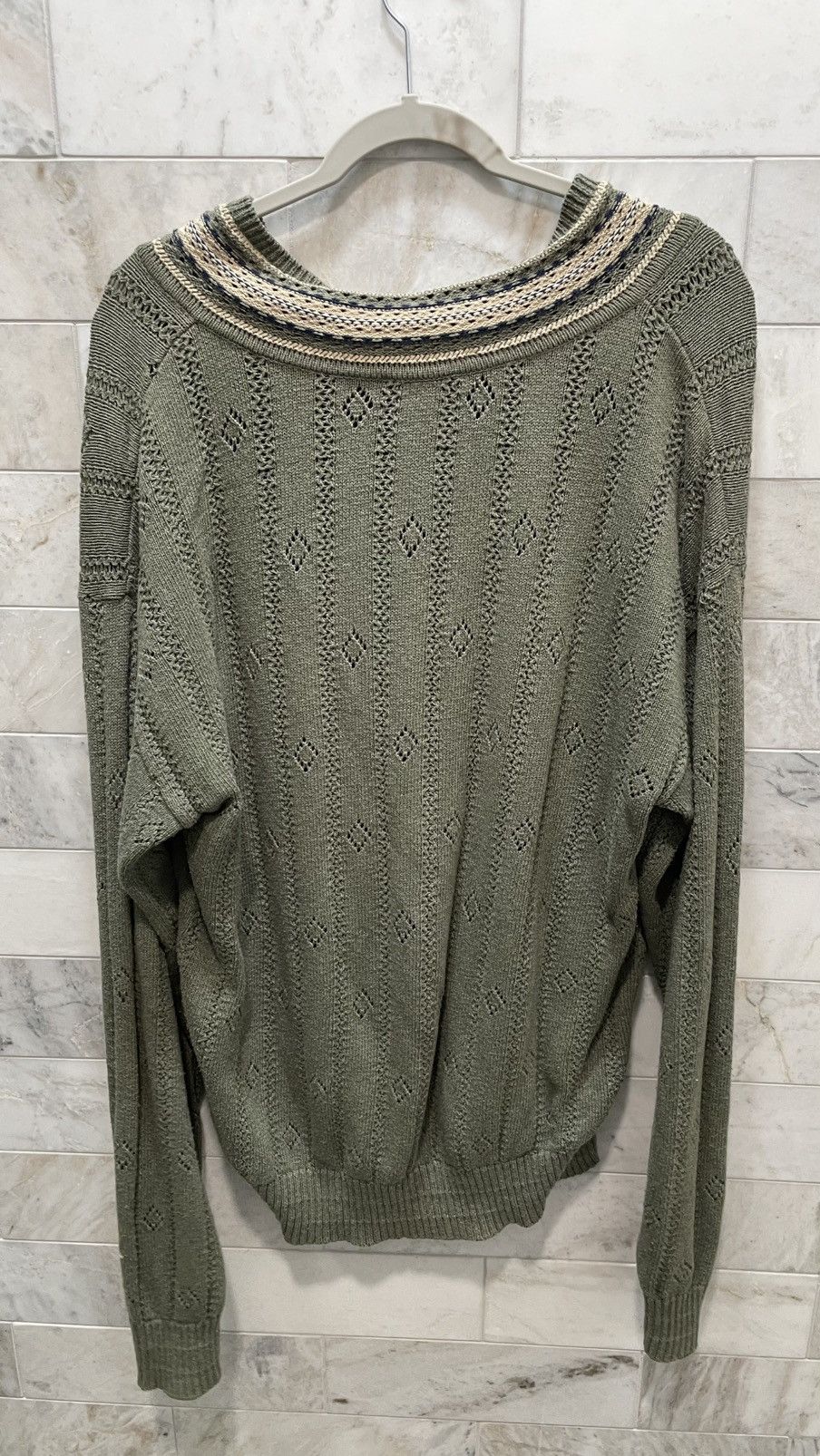 Saks Fifth Avenue Tricots St Raphael Saks Fifth Avenue Green V-neck Size US L / EU 52-54 / 3 - 7 Thumbnail