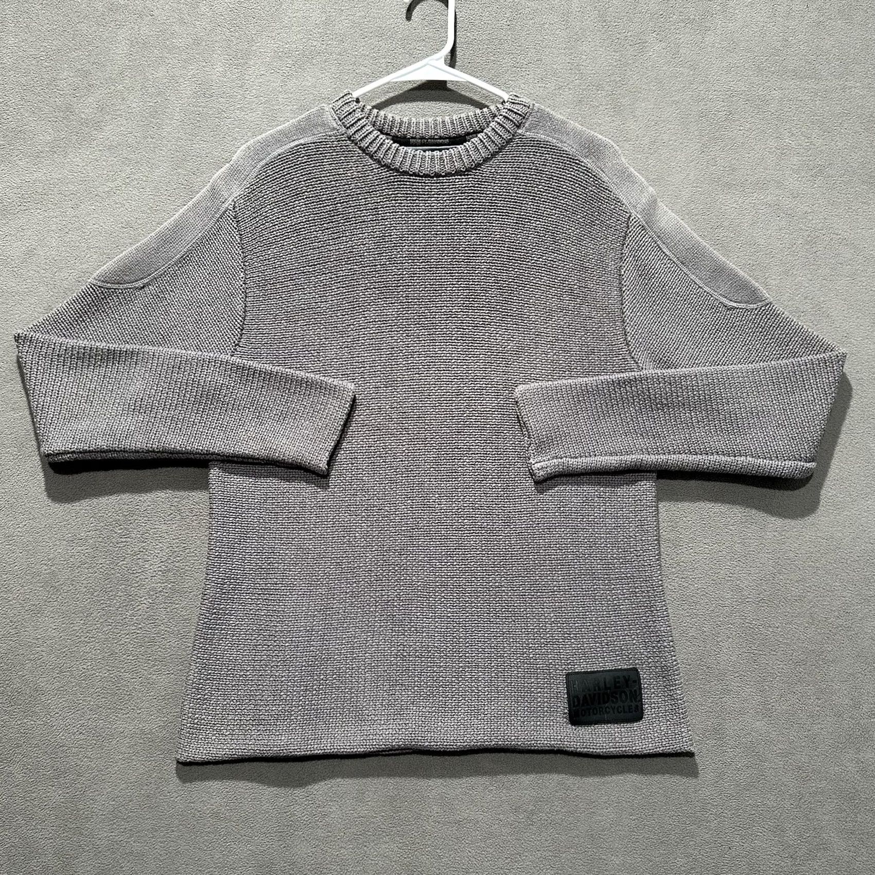 Harley Davidson Vintage Harley Davidson Sweater Womens Medium Gray Knit Heavyweight Logo EUC Size M / US 6-8 / IT 42-44 - 2 Thumbnail