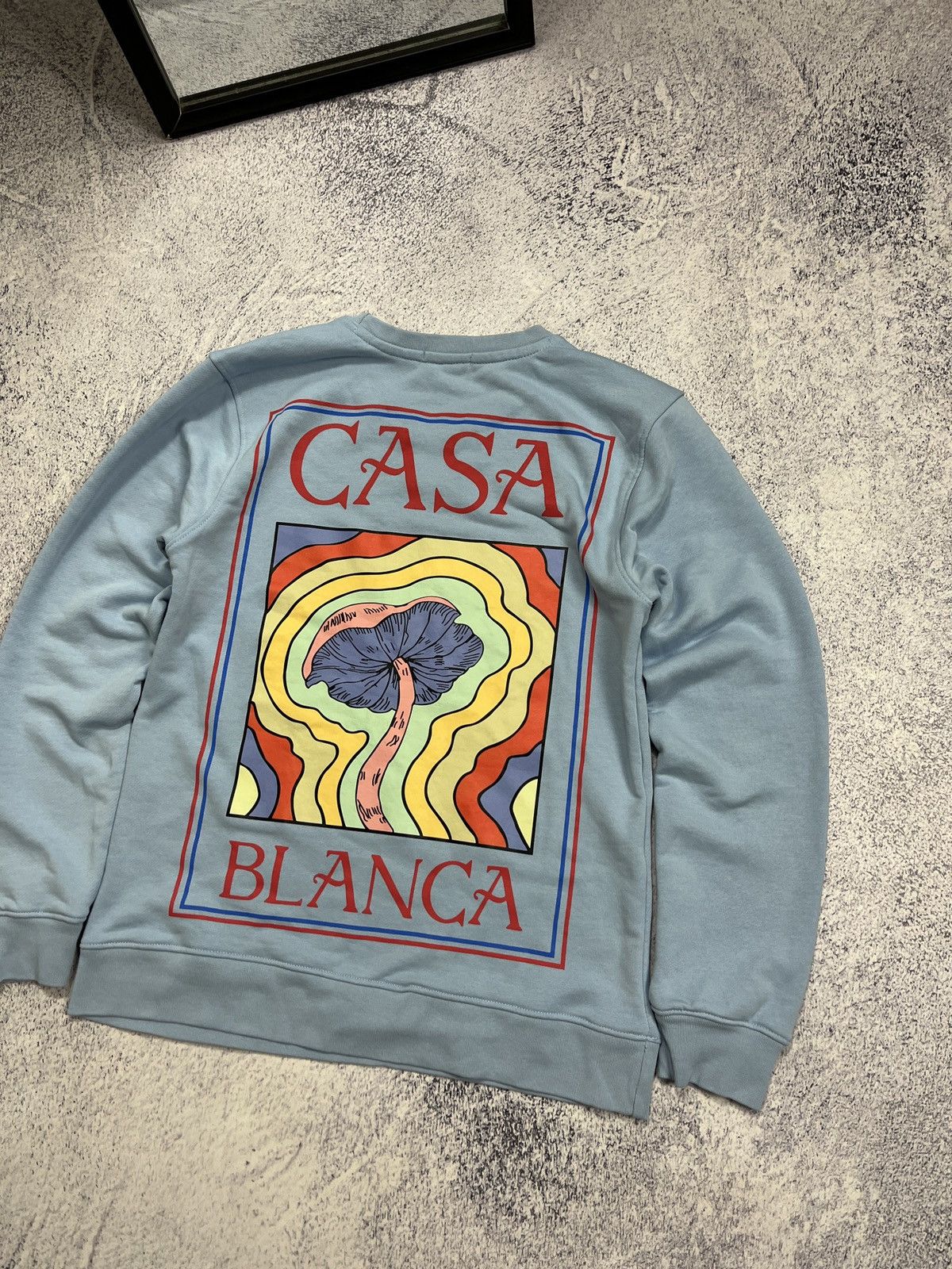 Casablanca Casablanca Big Logo Mushroom Mind Vibrations Blue Sweatshirt Size US S / EU 44-46 / 1 - 10 Thumbnail