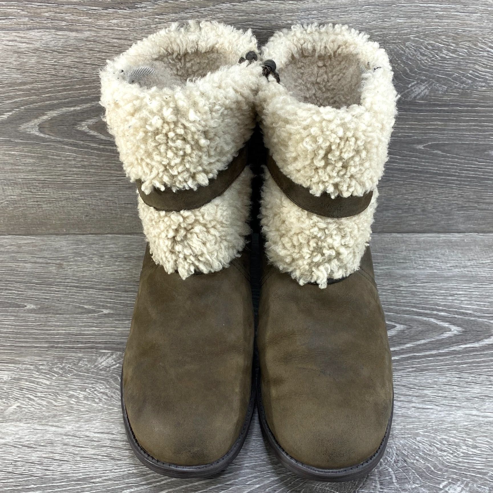 Ugg UGG Boots Womens 10 Blayre II Sherpa Lined Ankle Moto Brown Leather Side Zip Boots - UGG Blayre II Brown Leather Side Zip Womens 10 Size US 9 / IT 39 - 3 Thumbnail