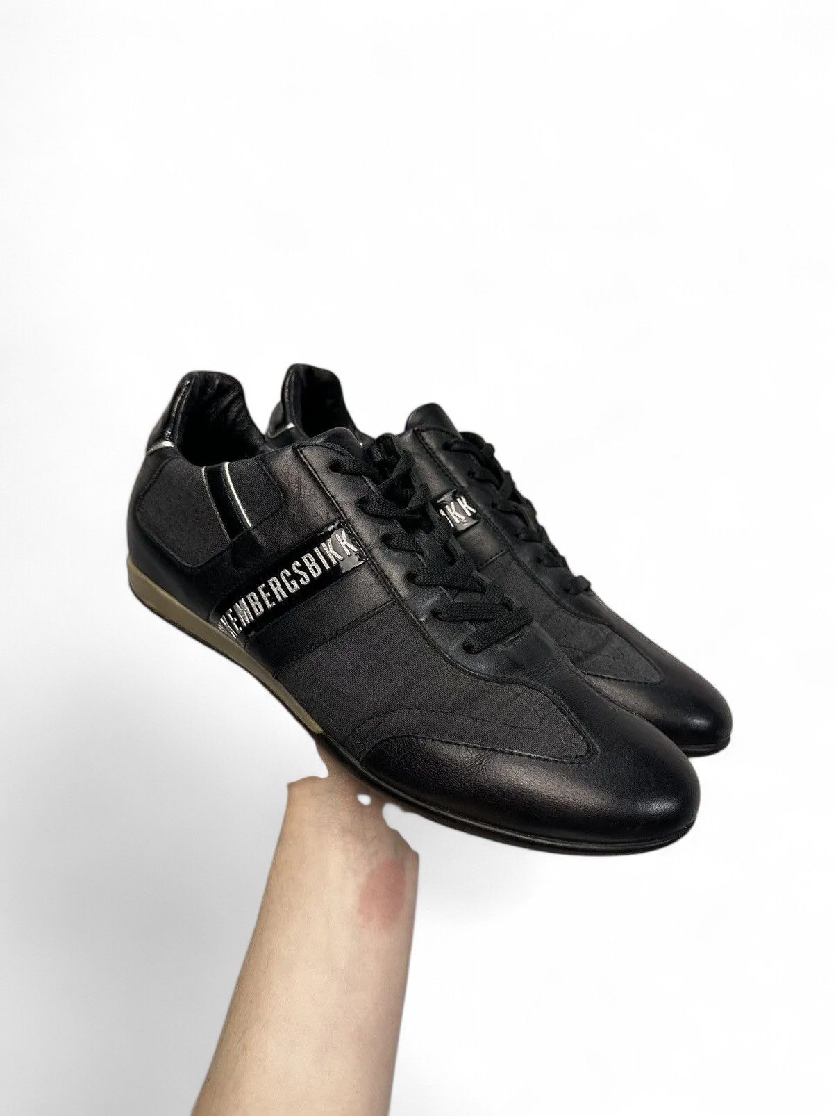 Dirk Bikkembergs Bikkembergs black leather sneakers vintage y2k sport style Size US 7 / EU 40 - 1 Thumbnail