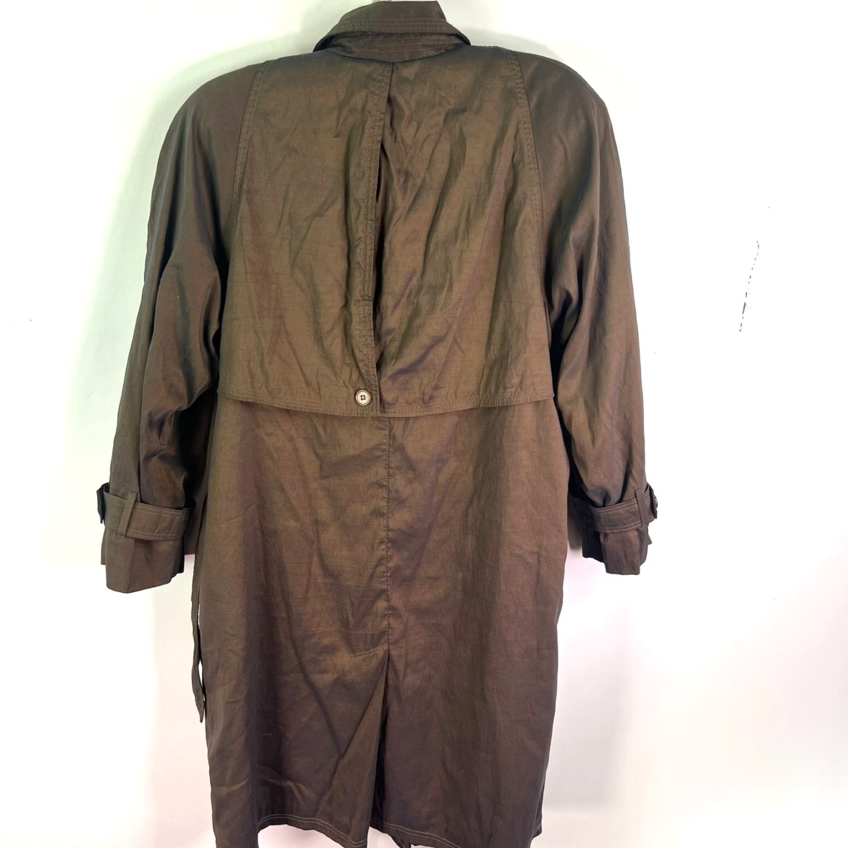 London Fog VINTAGE London Fog Overcoat Women 10P Brown Wool Lined Long Sleeve Button Solid Jacket Coat Mens? Girls? Size L / US 10 / IT 46 - 7 Thumbnail