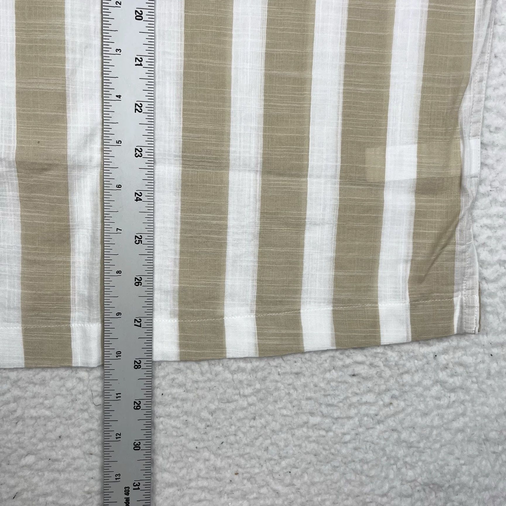 Todd Snyder Todd Snyder Shirt Camp Collar Shirt XL Beige Stripe Short Sleeve Button-Up Men Size US XL / EU 56 / 4 - 7 Thumbnail