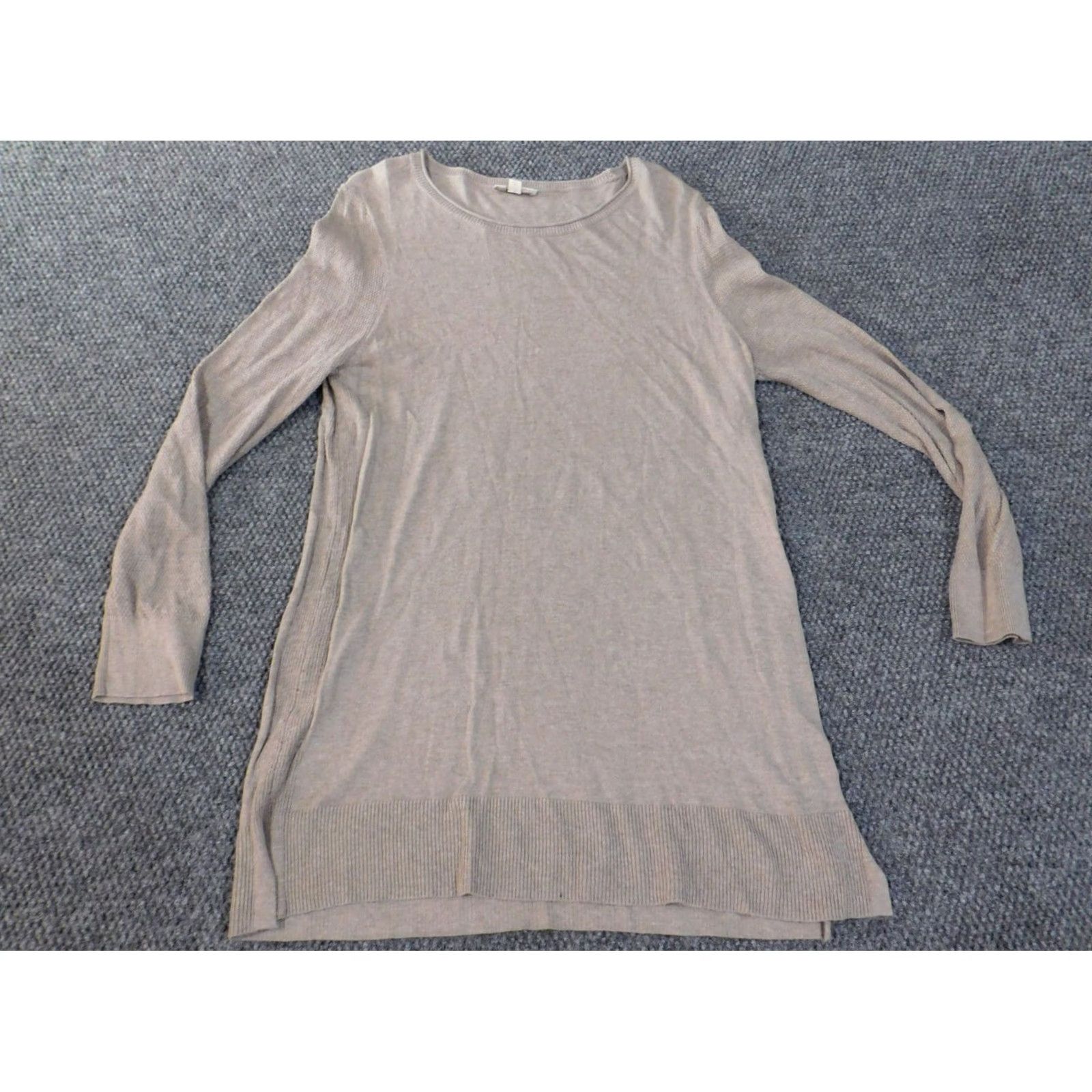 Loft LOFT Sweater Pullover Long Sleeve Round Neck Beige Cotton Rayon Knit Regular Ladies L Size L / US 10 / IT 46 - 5 Thumbnail
