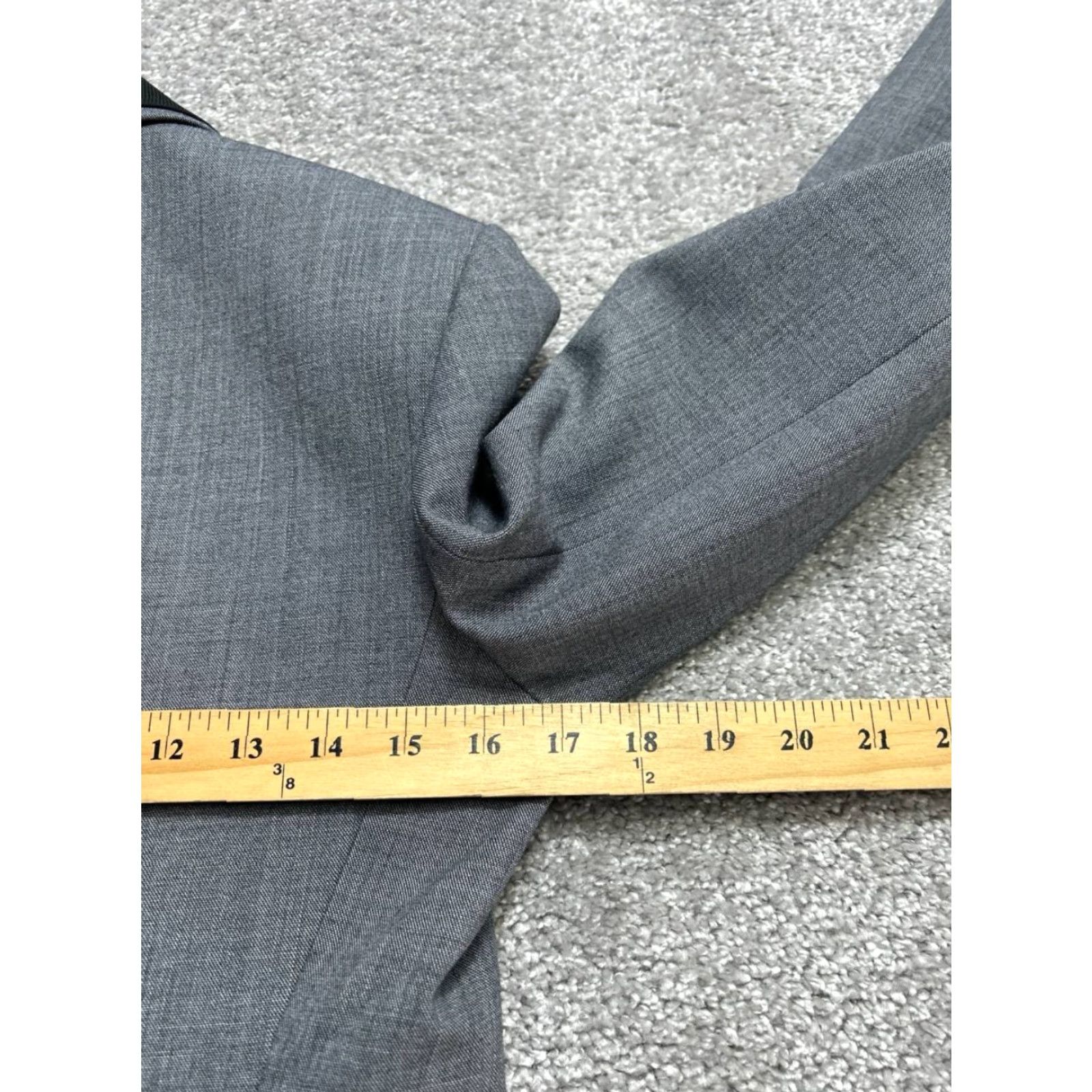 Theory Theory Blazer Jacket Womens 6 Gray Cotton Stretch Notch Lapel Tailored Lined Wool Tuxedo Short Single-Breasted Size M / US 6-8 / IT 42-44 - 5 Thumbnail