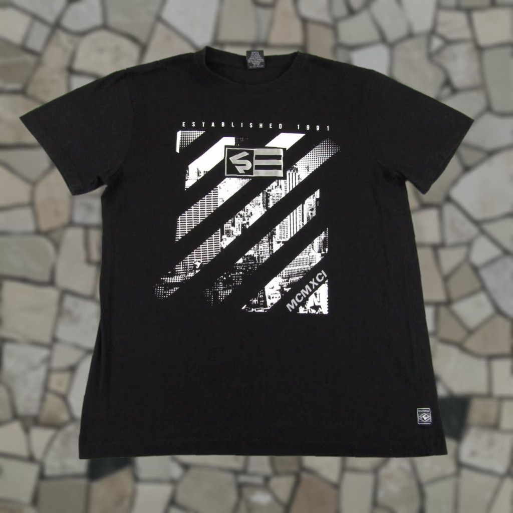 Southpole VINTAGE Southpole Shirt Mens L Black New York City Crewneck T-Shirt City Hip Hop Logo Casual Tee Y2K Mens Size US L / EU 52-54 / 3 - 1 Thumbnail