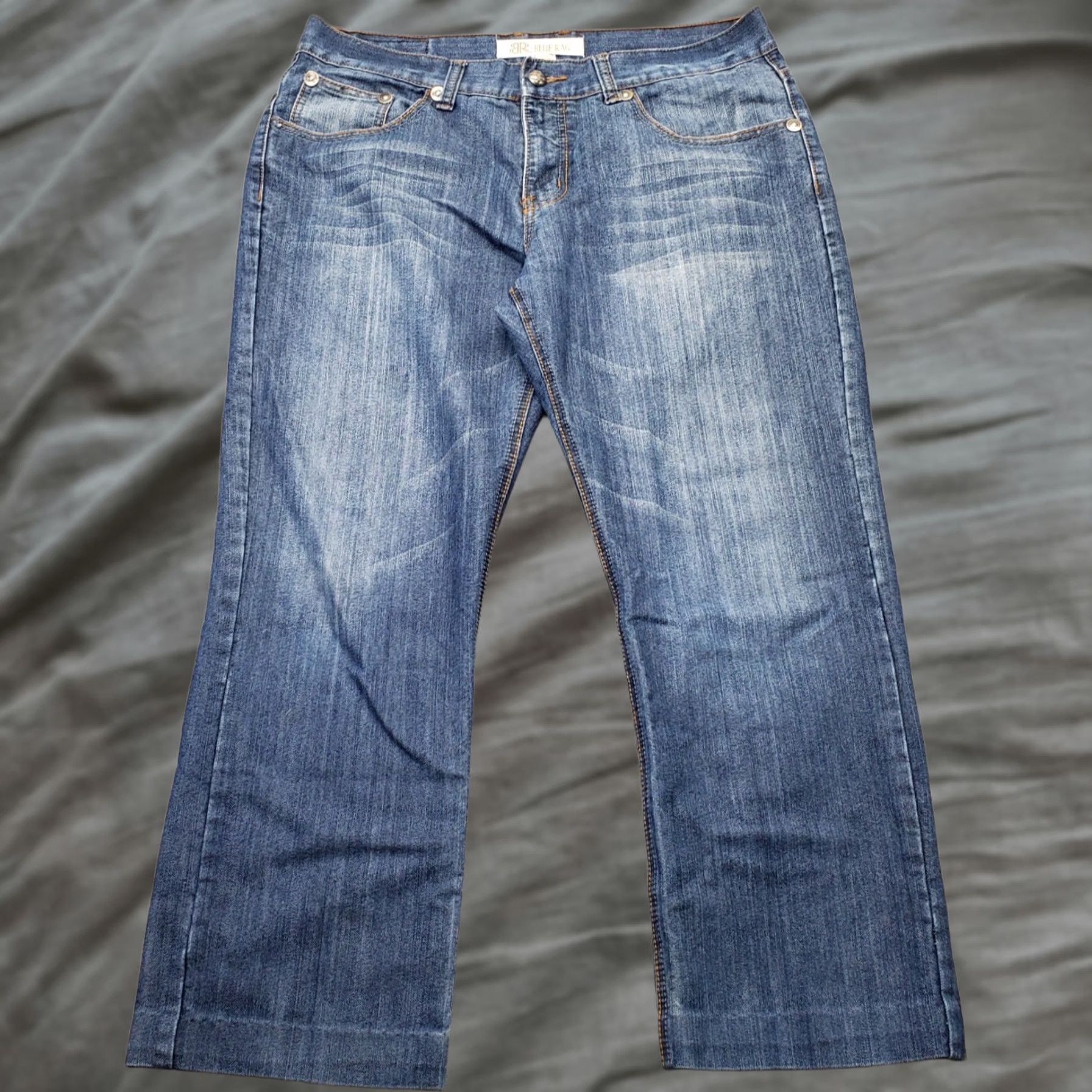 Vintage Blue Rag Bootcut Jeans Mens 38 Blue Denim Medium Wash 5-Pocket Design Streetwear Jeans Size US 38 / EU 54 - 1 Thumbnail