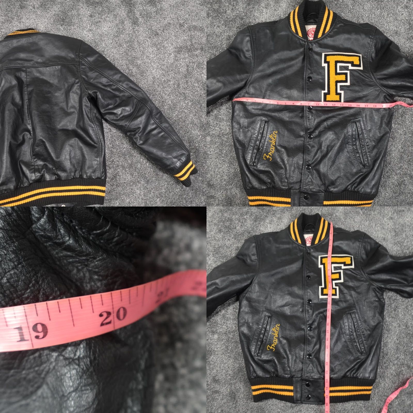Franklin & Marshall Franklin & Marshall Leather Bomber Jacket Mens Size Small Black Size US S / EU 44-46 / 1 - 9 Thumbnail