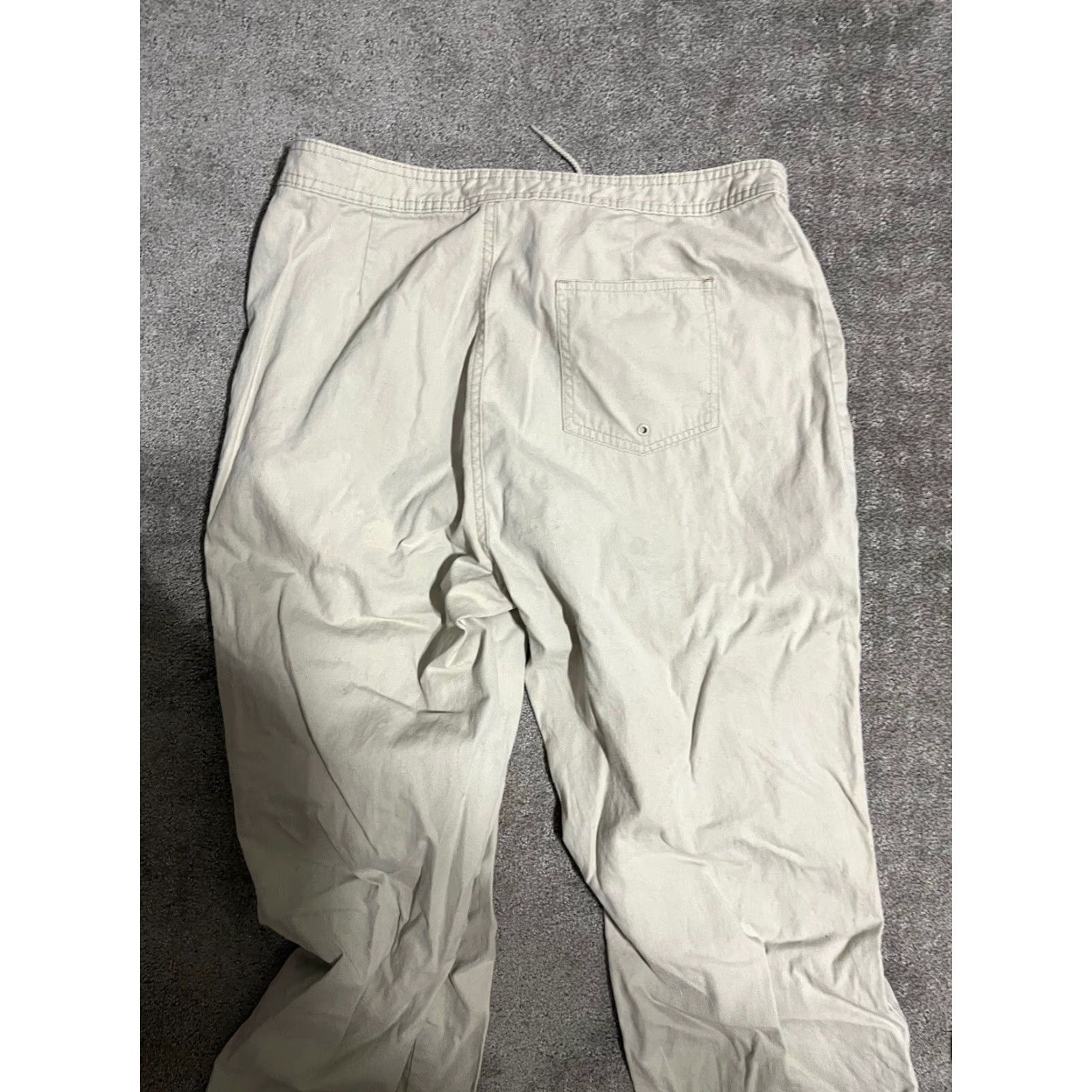 Vintage VINTAGE Aero Women's Chino Pants Sz 14 Regular Stretch Straight Cotton Blend Beige Casual Size 36" / US 14 / IT 50 - 5 Thumbnail