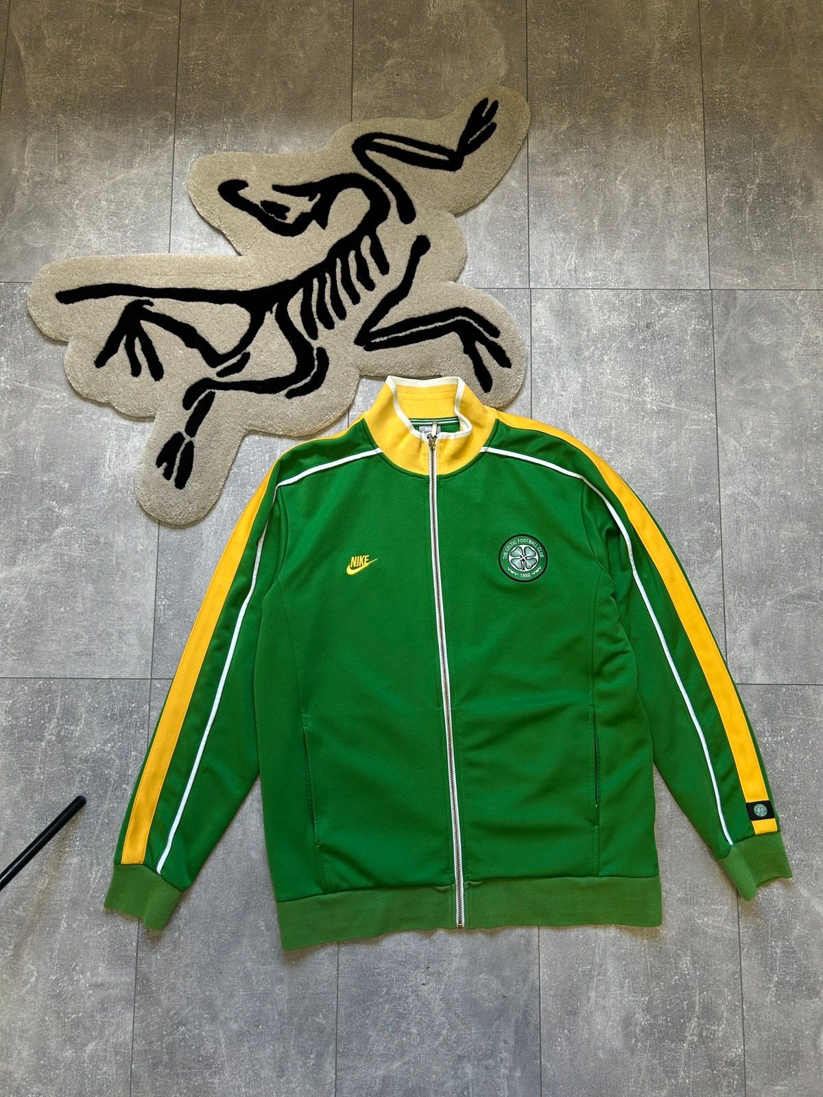 Pre-owned Nike X Soccer Jersey Mens Vintage Nike Fc Celtic Track Jacket Olympic Y2k In Green
