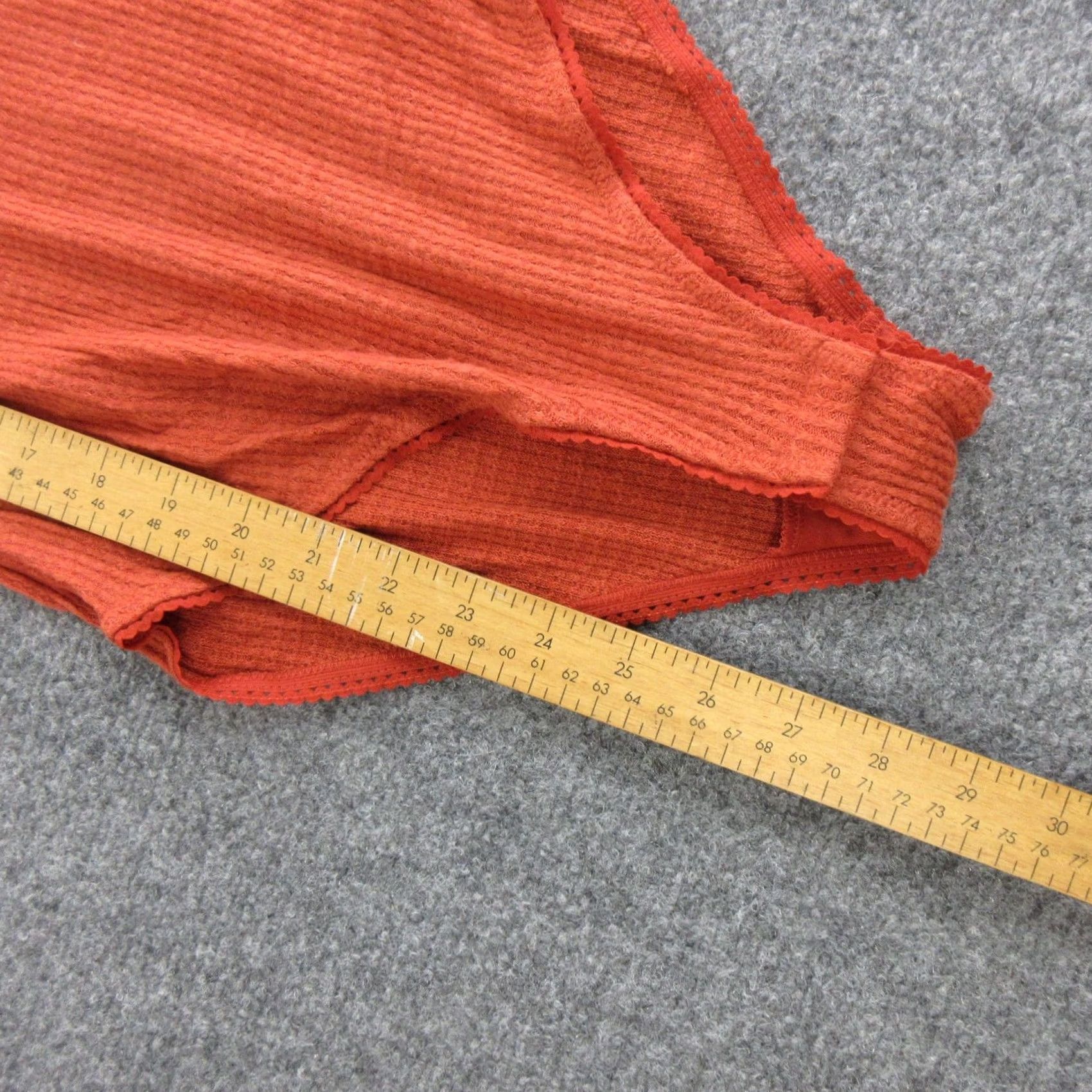 Free People Free People Bodysuit Womens Small Orange Ribbed Turtleneck Long Sleeve Stretch Size S / US 4 / IT 40 - 6 Thumbnail