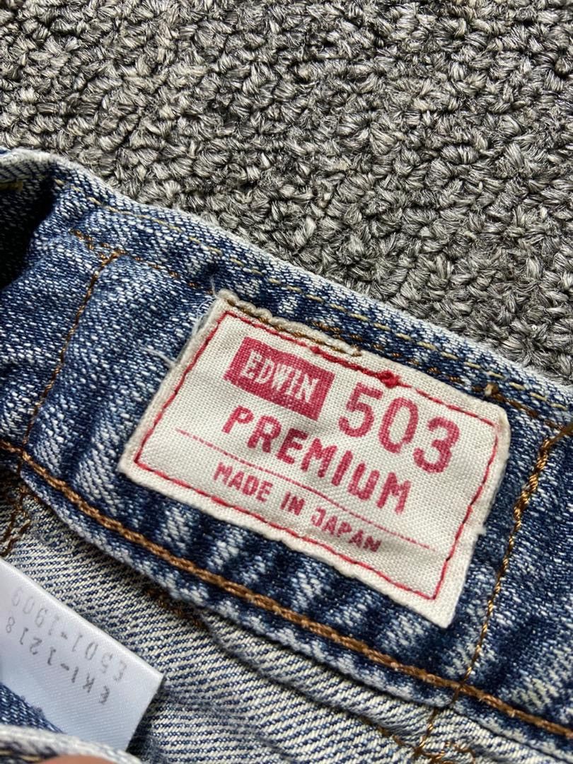 Edwin Edwin 503 Premium Distressed Cropped Jeans (197) Size US 30 / EU 46 - 3 Thumbnail