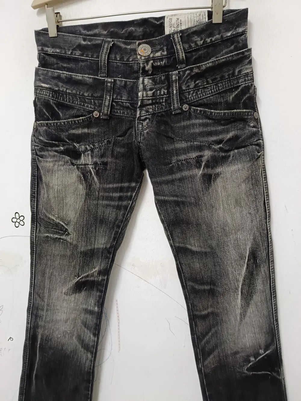 Japanese Brand Flare Distressed Antgauge Jeans Size US 30 / EU 46 - 4 Thumbnail